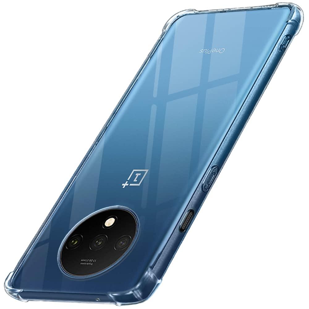 TheGiftKart Crystal Clear Back Cover Case for OnePlus 7T | Shock Proof 360° Protection | Hard Clear Back Cover Case for OnePlus 7T (PC & TPU, Transparent Bumper)