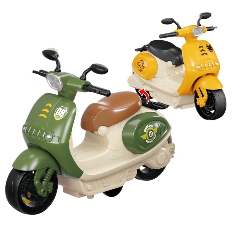 Jack Royal Scooter Toys for Kids Toddlers Baby Boys Girls Adults Seat Model Toys Steering Wheel Car Toy Track, Mini Motorcycle Toy Pull Back (Multi Color) Pack of 1