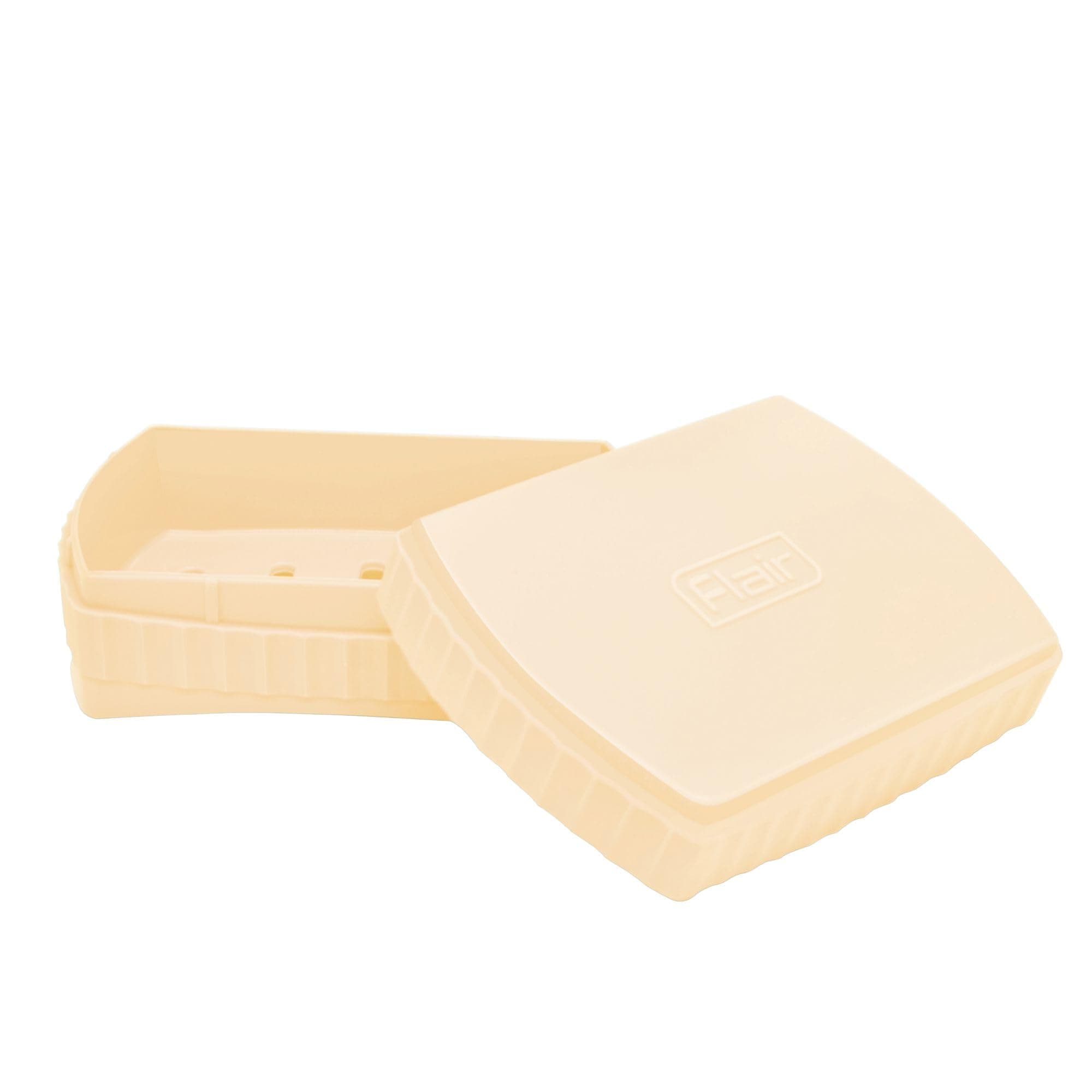 FLAIR Estella Soap Case with Drainage | Reusable & Durable Soap Box | Modern Bathroom Soap Holder (1, Beige)