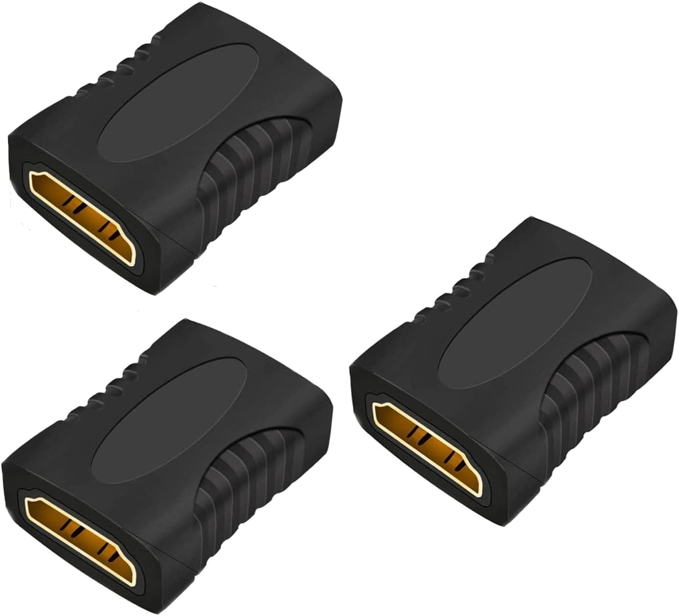 ikis HDMI to HDMI Jointer Coupler (3 Pack) Hdmi Joiner Female to Female Extender 4K Resolution, 60Hz HD 1080p