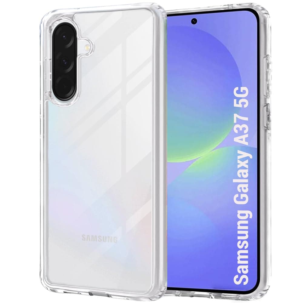 TheGiftKart Back Cover for Samsung Galaxy A37 5G Case | Hybrid Crystal Clear Shockproof Design | Camera Protection Bump | Hard Clear Back | Galaxy A37 Back Cover (PC & TPU, Transparent)