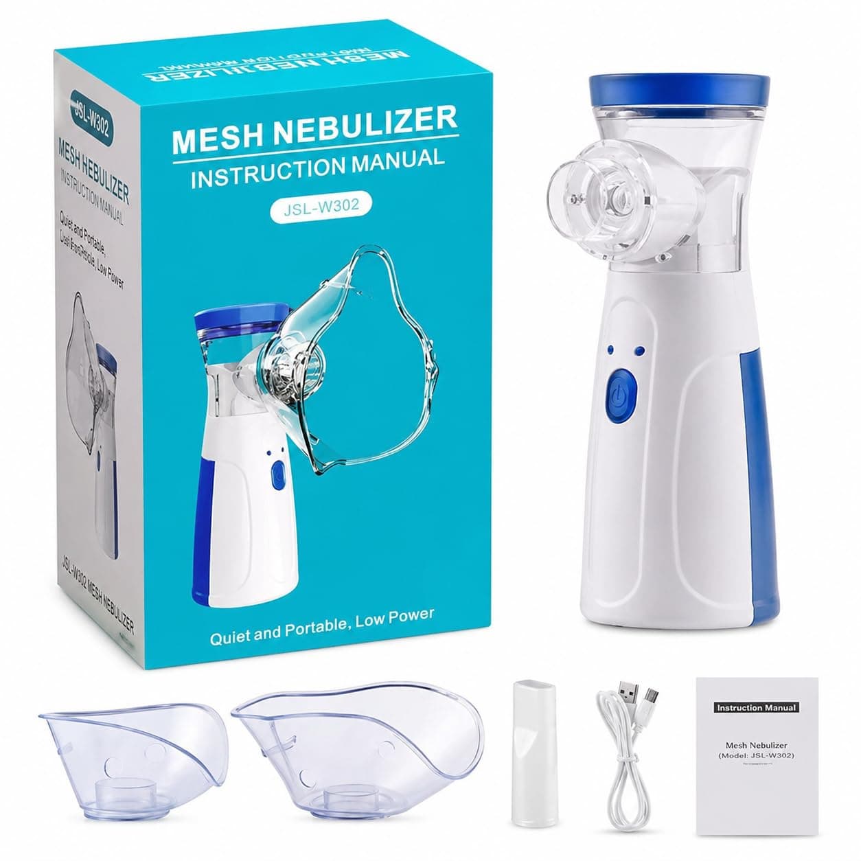 Portable Nebulizer & Humidifier for Baby & Adults | Compact, Silent, Self-Cleaning Machine with Long Battery Life | Effective for Asthma, Cough, Sinus & Allergy Relief at Home
