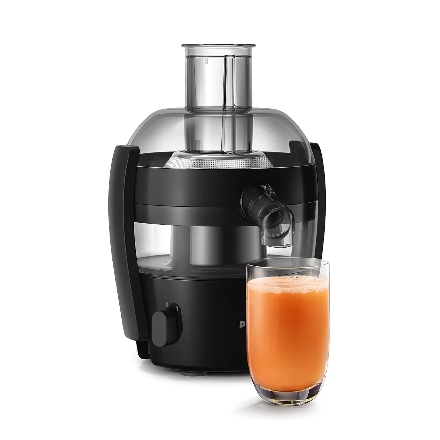 Philips HR1832/00 Centrifugal Juicer Fruits & Vegetables | 500W Juicer | 1.5L Capacity | XL Feeding Tube | QuickClean Technology | Compact Design | Ink Black