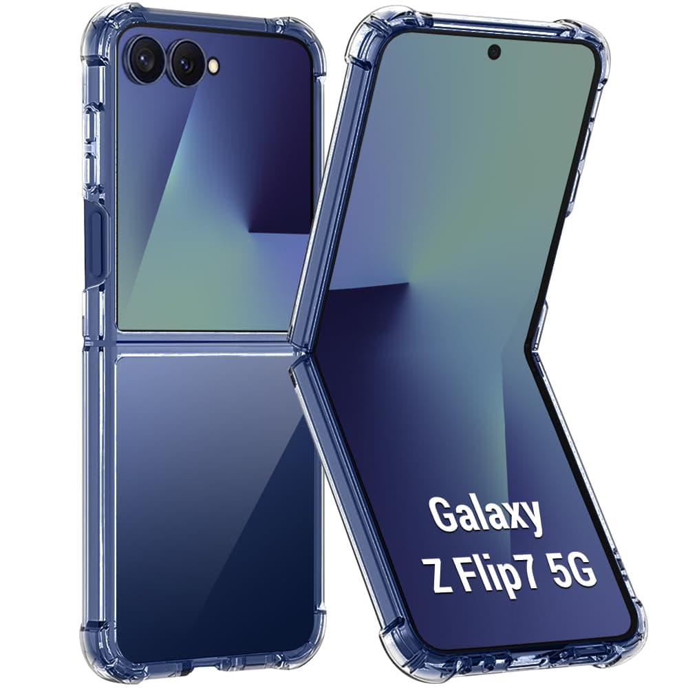 TheGiftKart Crystal Clear Back Cover Case for Samsung Galaxy Z Flip 7 5G | Shock Proof 360° Protection | Hard Clear Back Cover Case for Samsung Galaxy Z Flip 7 5G (PC & TPU, Transparent Bumper)