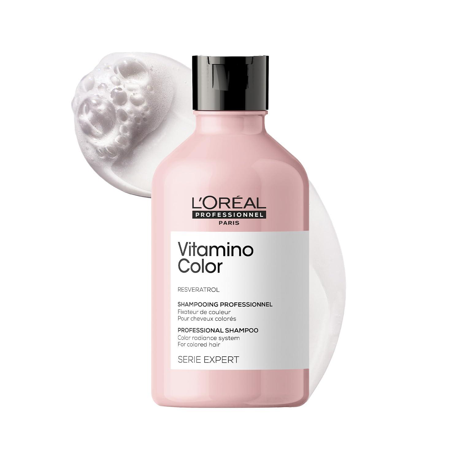 L'Oréal Professionnel Vitamino Color Shampoo For Coloured Hair | Professional Color Protect Shampoo | 8 weeks against color fading with 48h long lasting shine, 300ml