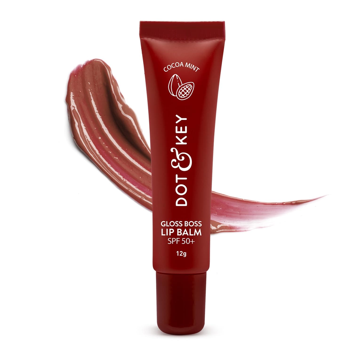 Dot & Key Cocoa Lip Balm with Shea Butter (12gm) for Naturally Glowing and Hydrated Lips | With SPF 30 for Sun Protection + Vitamin C + E | Lipbalm for Dry & Dark Lips | Lip Balm for Women