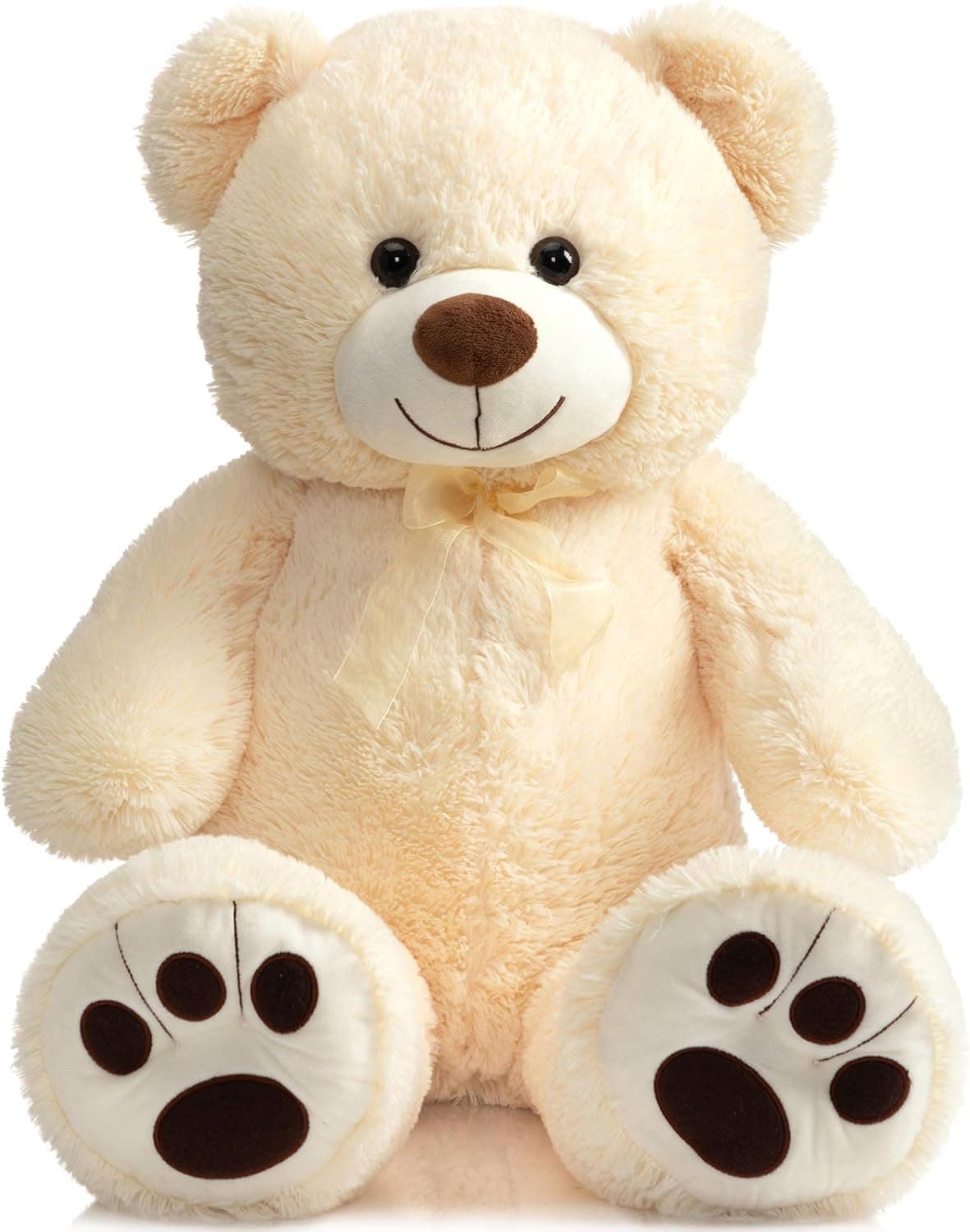 HUG 'n' FEEL SOFT TOYS 4 Feet Giant Teddy Bear (121 cm) - Cream | Big Stuffed Plush Toy, Ultra Soft Cuddly Animals for Kids, Girls, Boys for Birthdays, Anniversary & Valentine's Day