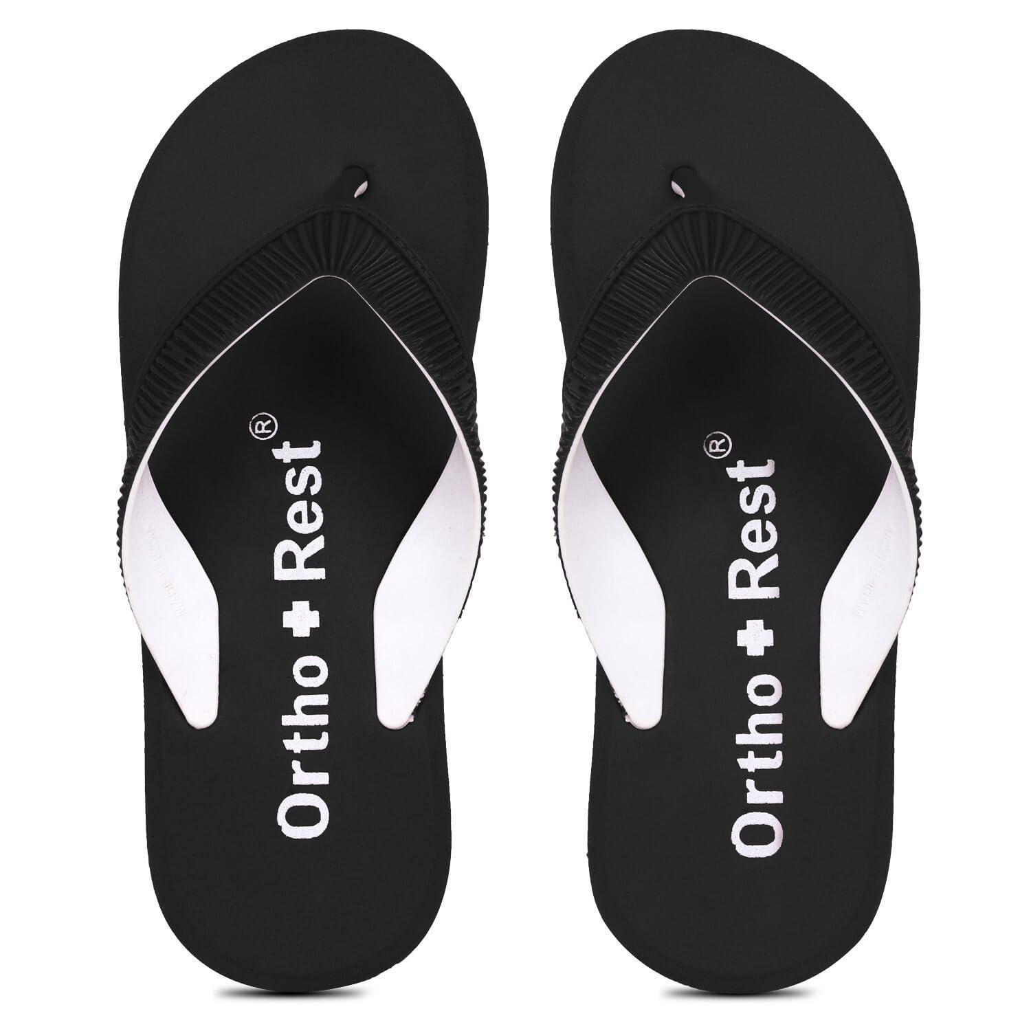 Ortho + Rest Doctor Slippers for Women Orthopedic Non Slip Lightweight Comfortable Flat Casual Stylish Dr Chappals and House Flip flops For Ladies and Girl’s