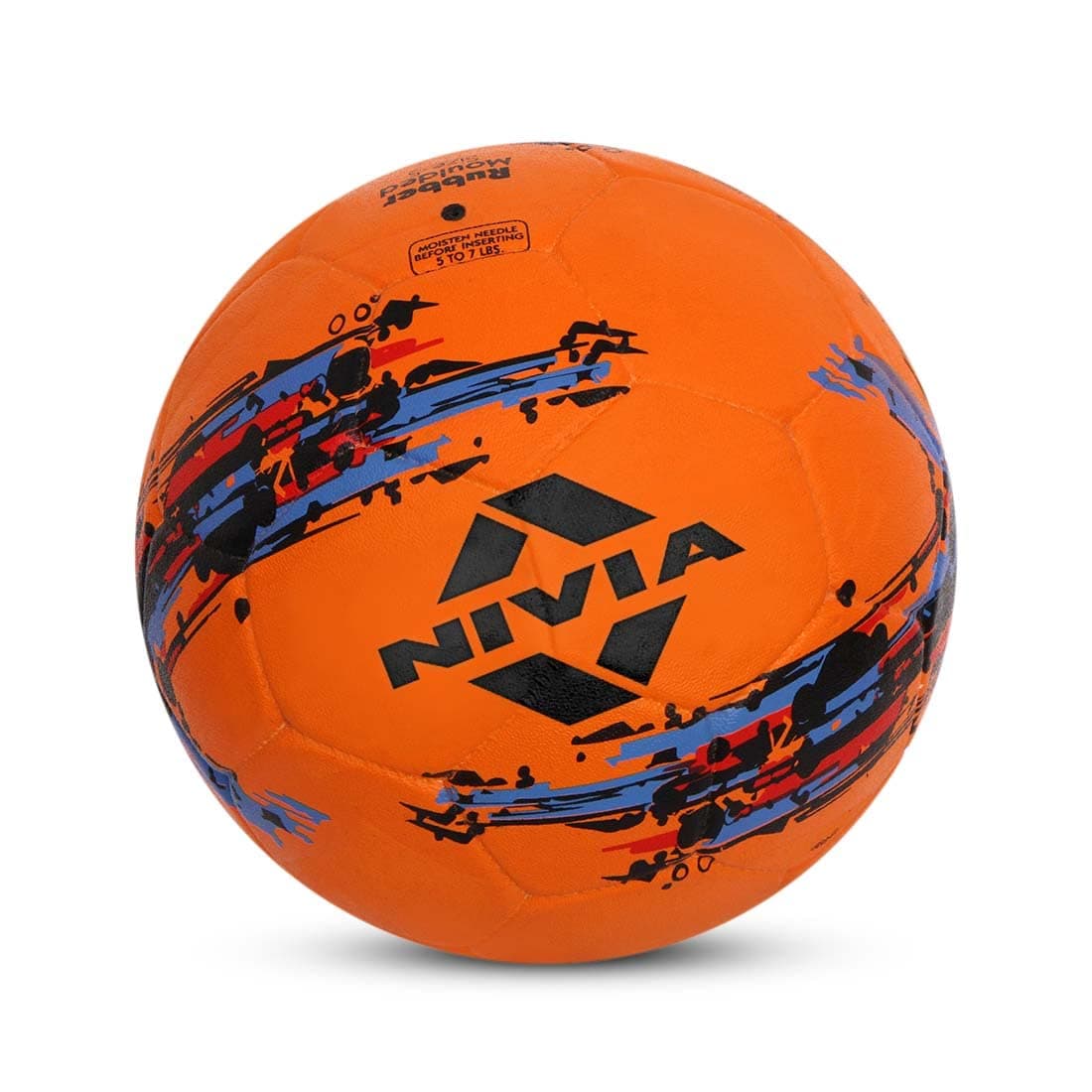 Nivia Storm Football, As Per Basic Standard, Training Ball, 32 Panels, Durable Rubber Cover Molded, Butyl Threadwounded Bladder, to Play On Hard Ground (Size - 5, Orange)