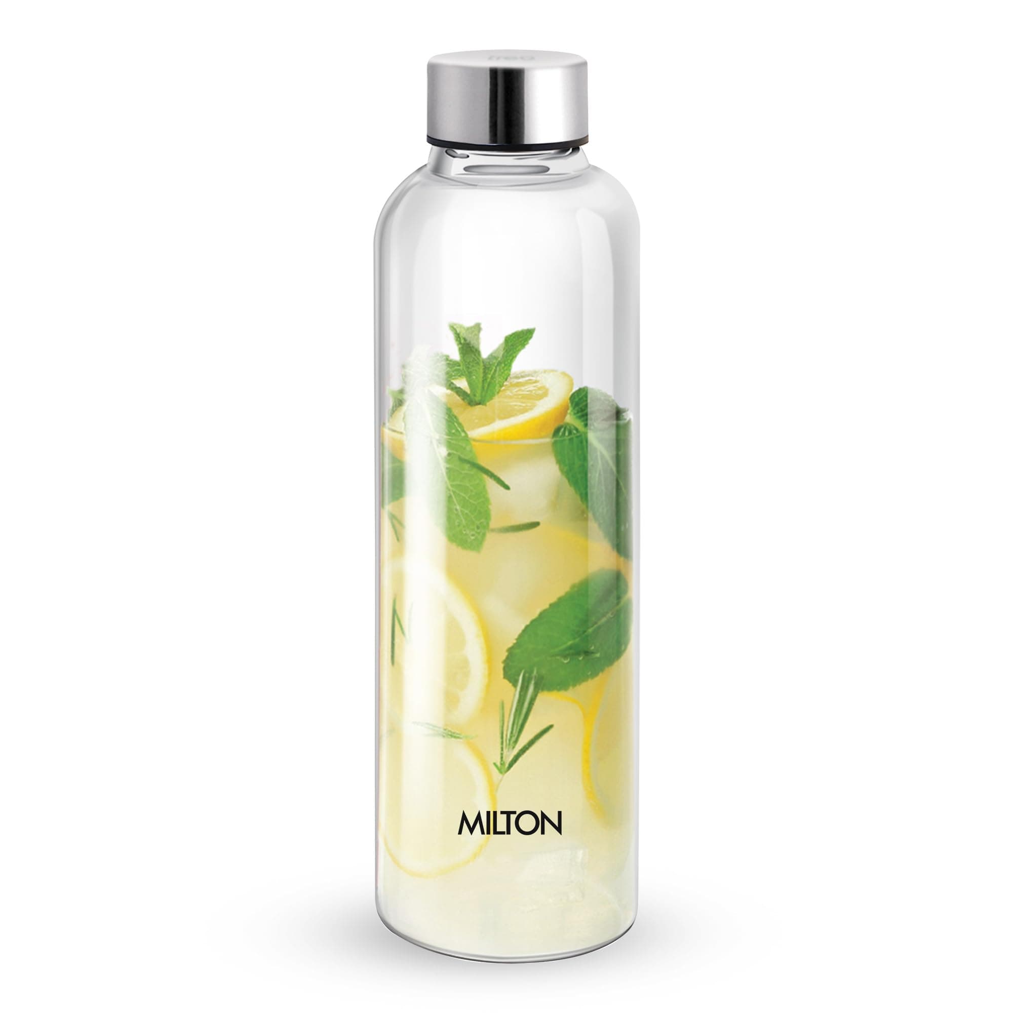 MILTON Costa 1000 Pet water bottle 1 ltr with Stainless Steel Lid, Leak proof, BPA Free, Reusable Water bottle for fridge, Office, School