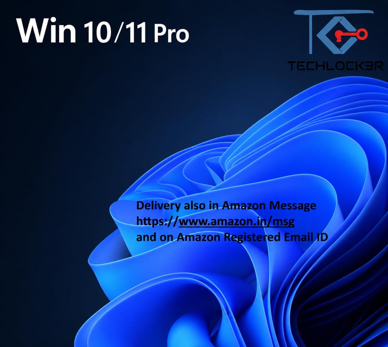 TECHLOCKER Win 10/11 Pro Retail License Key (1 PC, Lifetime Validity) 32/64 bit | Unlimited Reinstallations | Lifetime Regular Updates | Delivery via Email |