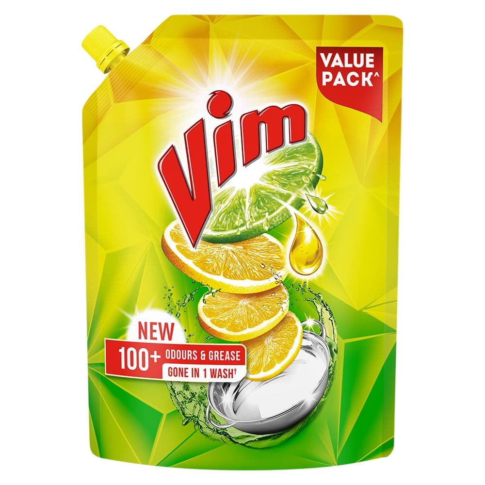 Vim Dishwash Liquid Gel Lemon 900 ml Refill Pouch