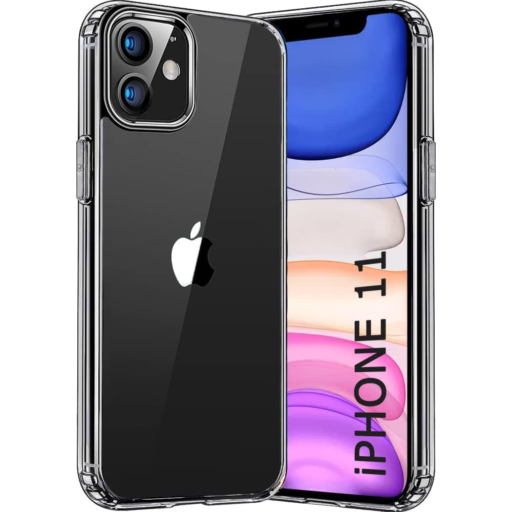 TheGiftKart Ultra-Hybrid Crystal Clear Back Case Cover for iPhone 11 | Shockproof Design | Hard Back Cover Case for iPhone 11 (PC & TPU, Transparent)
