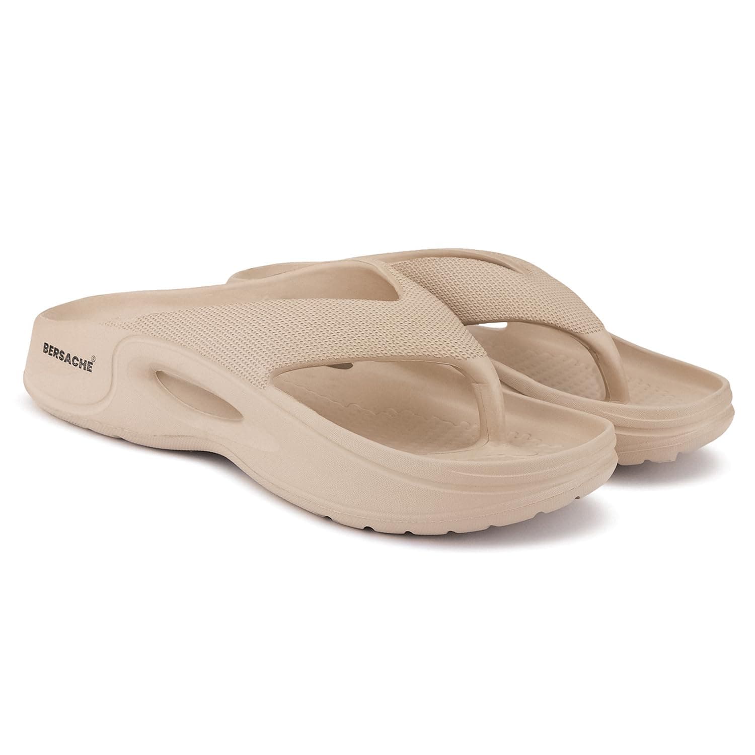 BERSACHE Soft Classic Casual with Regular wear with Ultra Soft & Flexibility Technology Flipflop for Men's/Boy's Beige