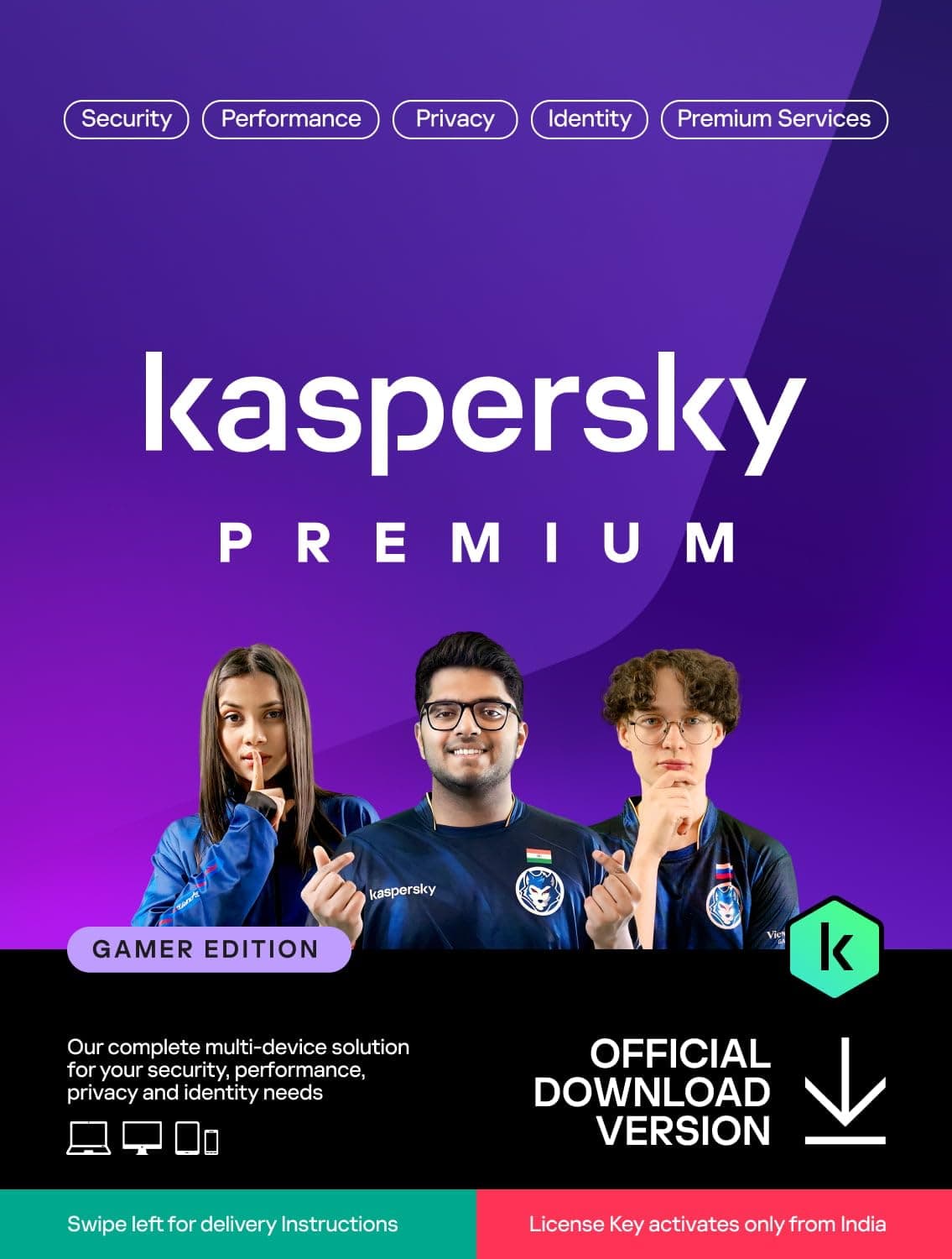 Kaspersky Premium Security | Gaming | 1 Device | 1 Year | Email Delivery in 1 Hour