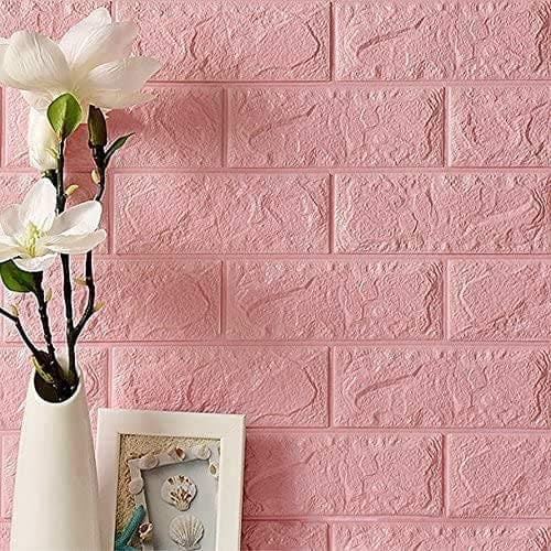 Barebeauty 3D Wall Panel Wallpaper, Self Adhesive PE Foam Brick Sticker, Waterproof Peel & Stick Wall Covering for Home, Bedroom & Living Room Decor, 70 x 77 cm (Pack of 5, 29 Sq. Ft. Approx)