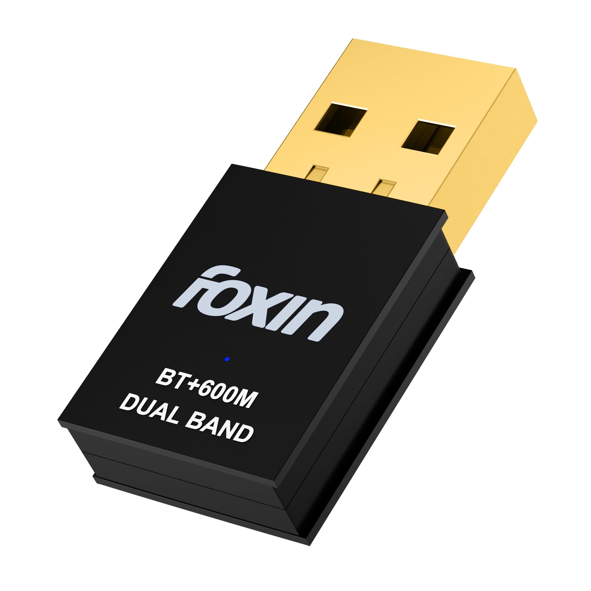 Foxin Nano 600 Mbps 2-in-1 Dual Band Wireless USB 2.0 WiFi (5Ghz) + Bluetooth 4.2 Adapter for PC, Laptop | High Speed Mini WiFi Bluetooth Dongle Compatible with Windows, Mac | WPA/WPA2 Security