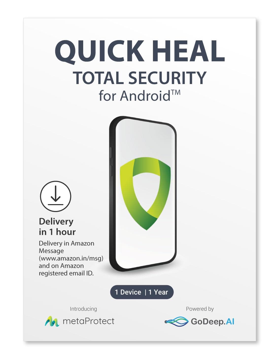 Quick Heal Mobile Security for Android (Latest Version) - 1 Device, 1 Year (Email Delivery In 1 Hour- No CD)