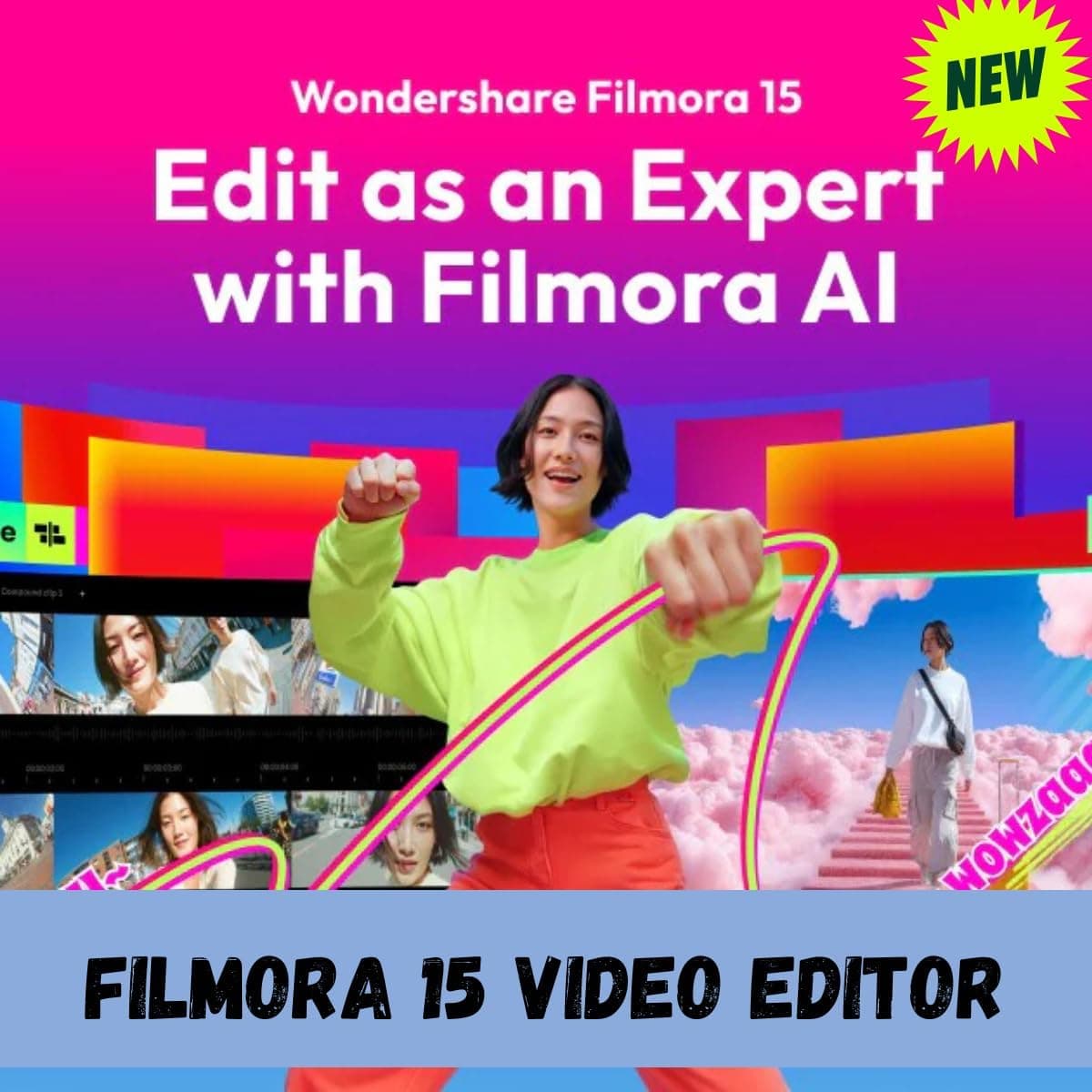 [OFFICIAL] Filmora 15 Video Editor - More AI, Videos in Less Clicks | All future Upgrades with Transferable License | Loved by Content Creators [software_key_card]