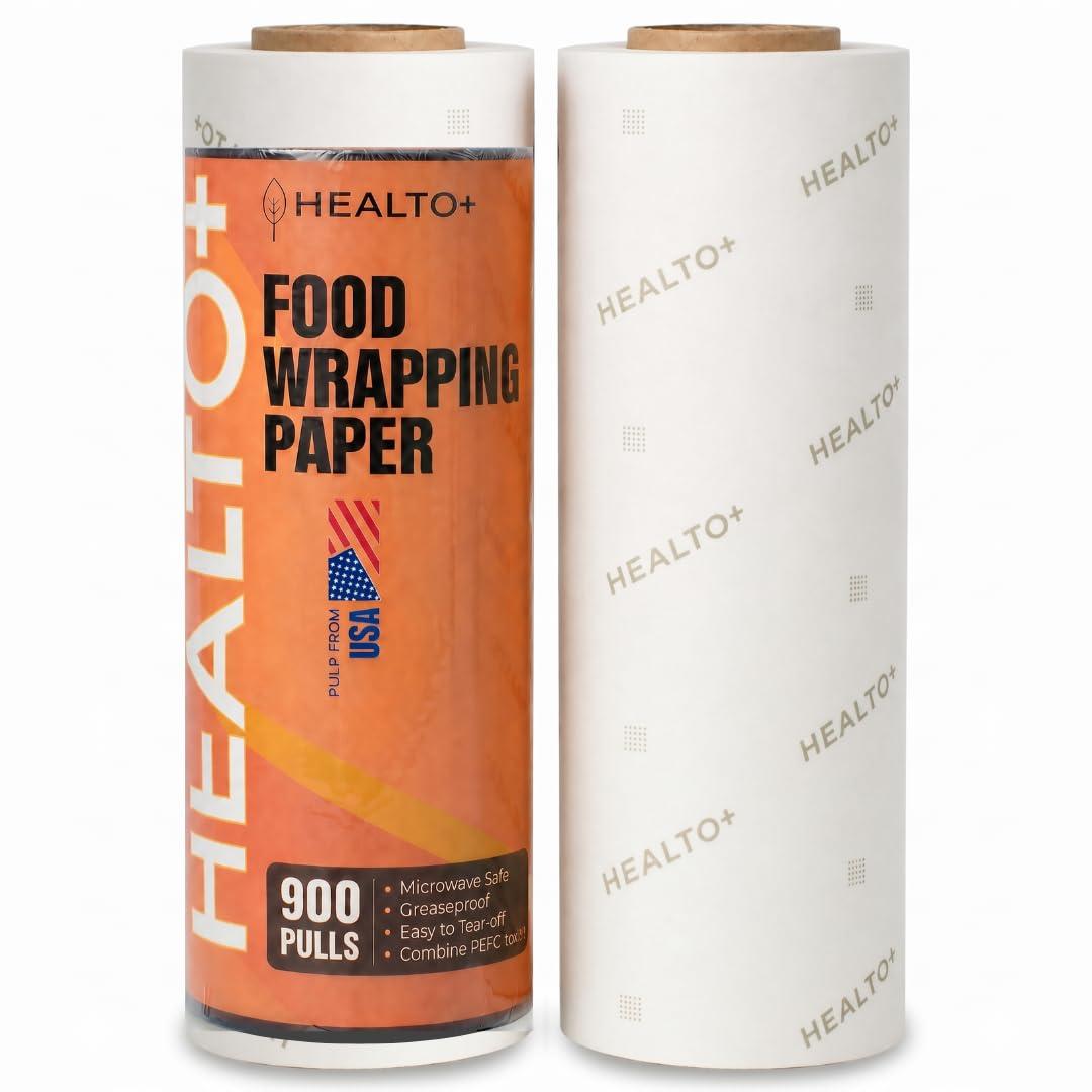 Healto+ Butter Paper Roll - 1 KG / 900 pulls/Anti-Fungal, Uncoated Food Wrapping Paper, SSA Approved - Upto 1 KG