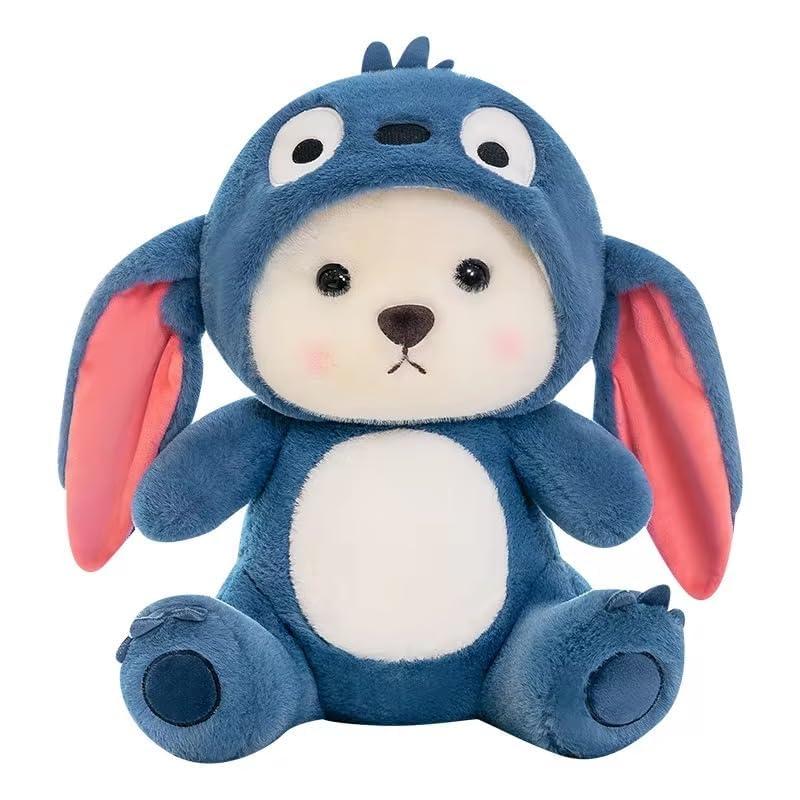 Storescent Baby Plushies, Blue Lovable Huggable Soft Toy, Big Size Hooded Plush Teddy Bear, Elegant Soft Plush Toy for Babies, Great Birthday Gift for Girls - 30 cm