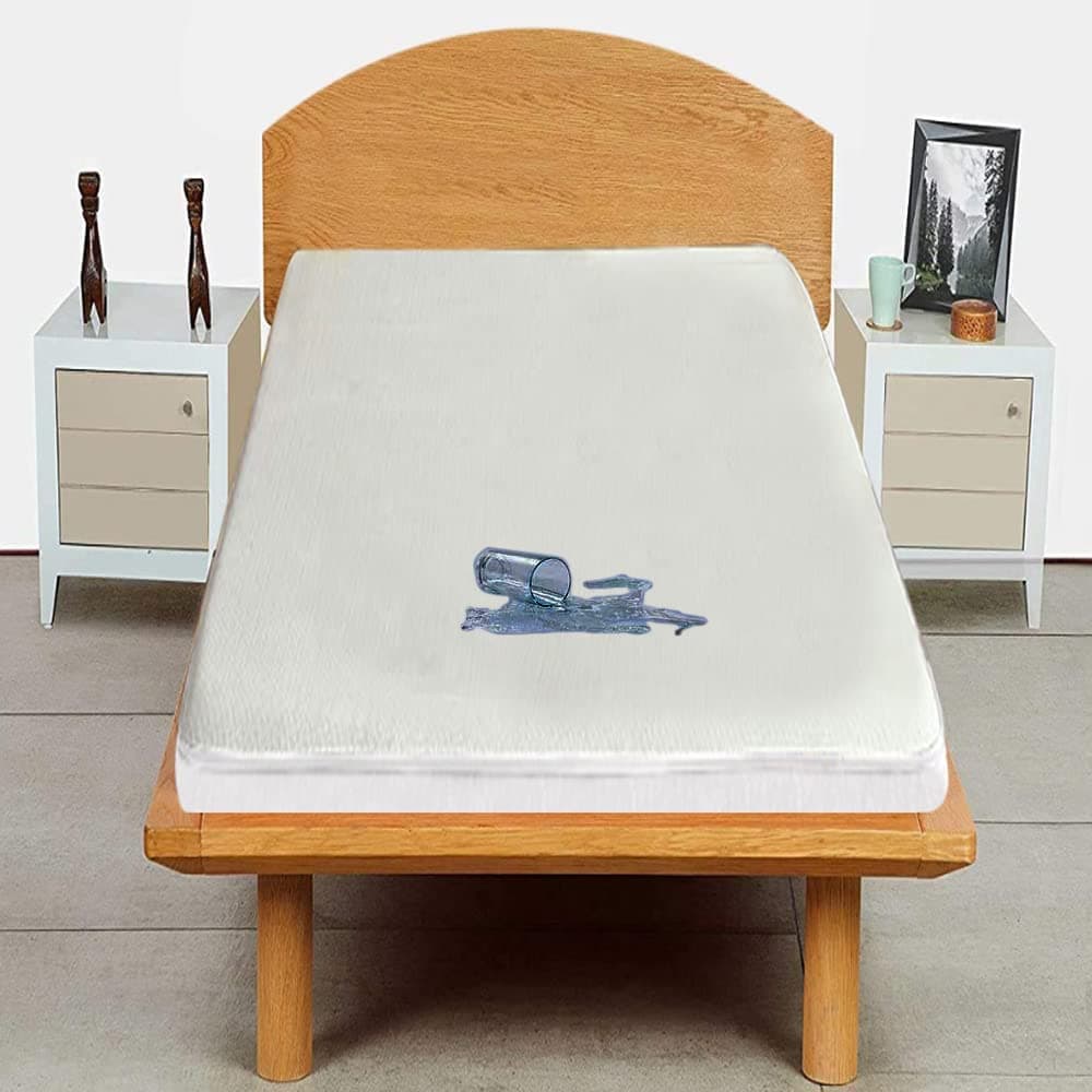 Trance Cotton Feel Terry Ultra Soft Waterproof Mattress Protector | Breathable - Hypoallergenic Mattresses Cover (75x36 inch | 6.25x3 feet, White - Pack of 1)