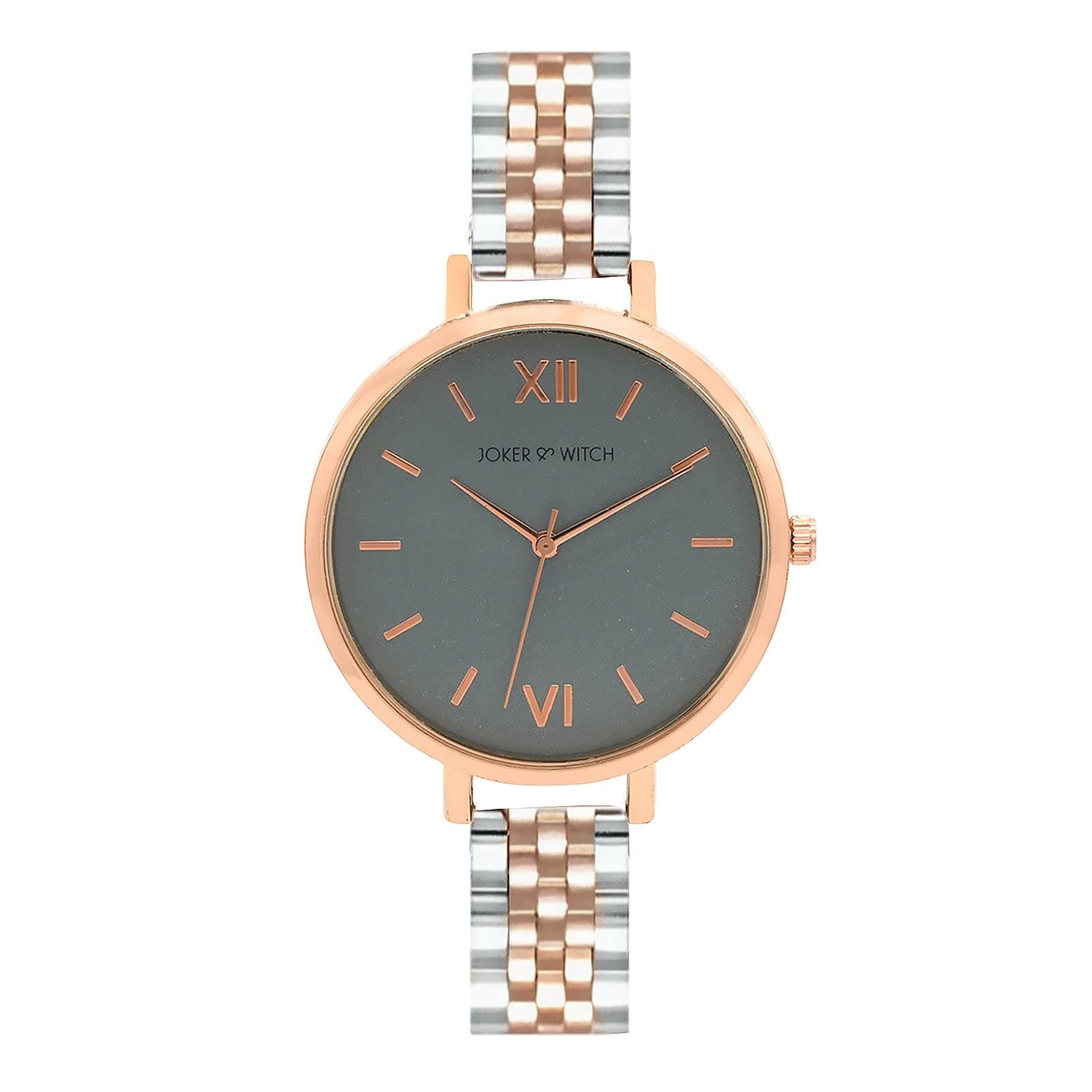 Joker & Witch Women Agnes 38mm Grey Dial 12mm Multi-Color Stainless Steel Watch