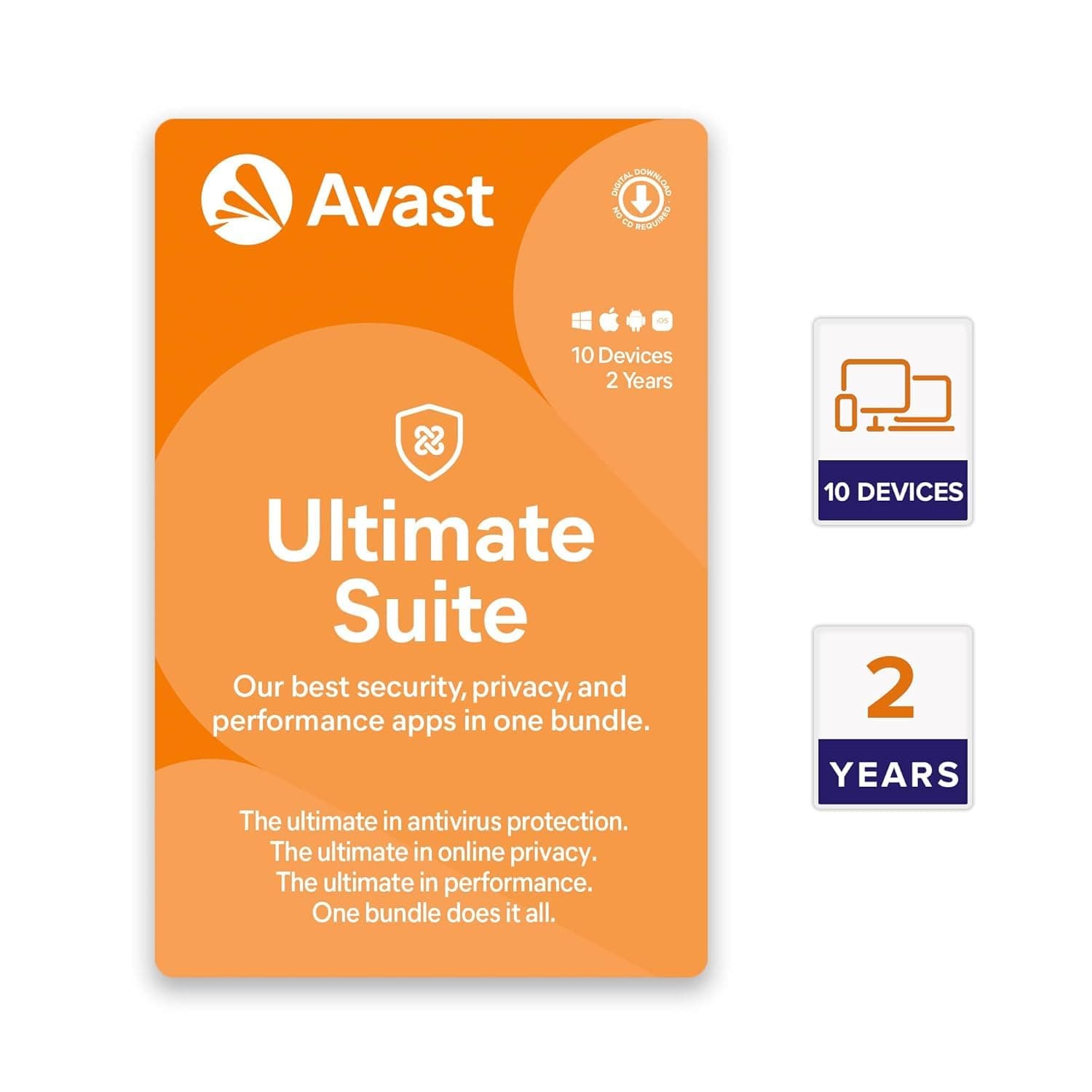 Avast Ultimate Suite Multi-Device(Total Security Suite, Cleaner & AntiTracker) (PC, Mac, Android & iOS) (10 Devices | 2 Years) (Email Delivery in 2 hours- No CD)