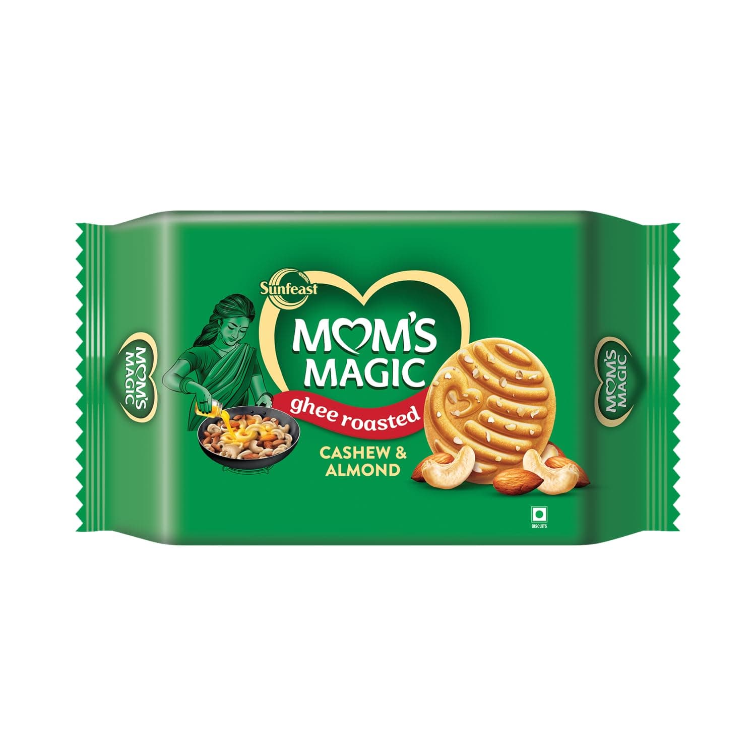 Mom's Magic Sunfeast Rich Cashew Almond Cookies Ghee roasted |Roasted Cashew Almond Biscuits 560 Gms/584 Gms /544Gms/510Gms [Weight may vary]