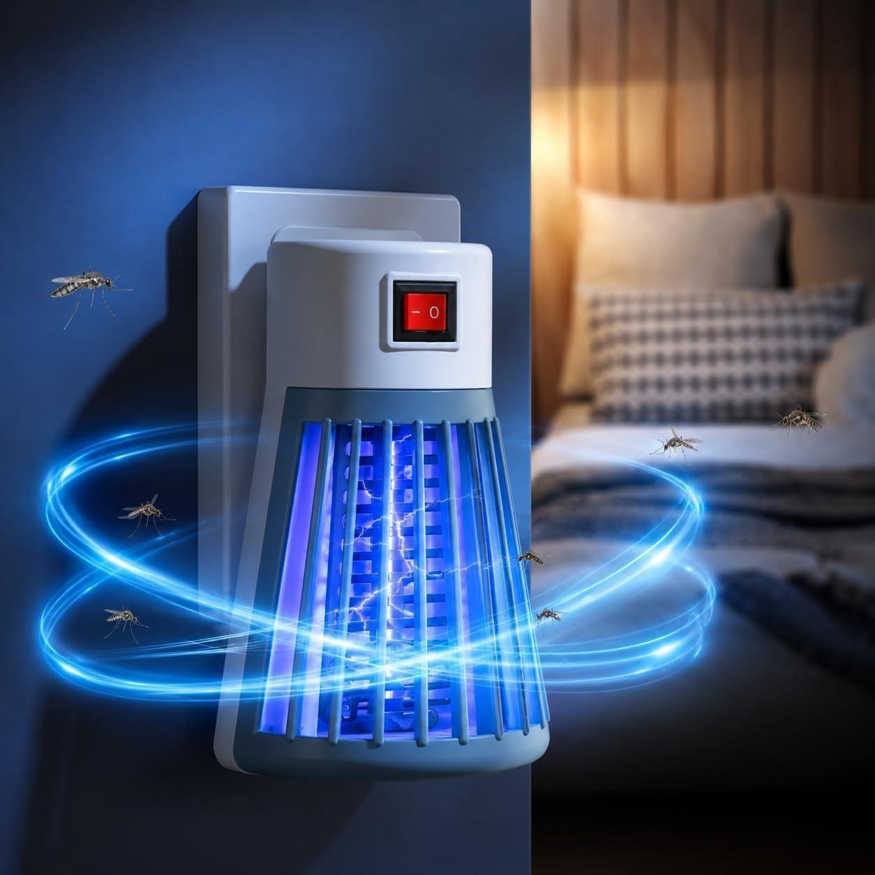 KitchenFloor Plug-in UV Mosquito Killer Lamp | Electric Bug Zapper with Night Light | Indoor Fly Trap | मच्छर मारने वाला इलेक्ट्रिक लैंप | कीट नाशक मशीन | Home Insect Killer