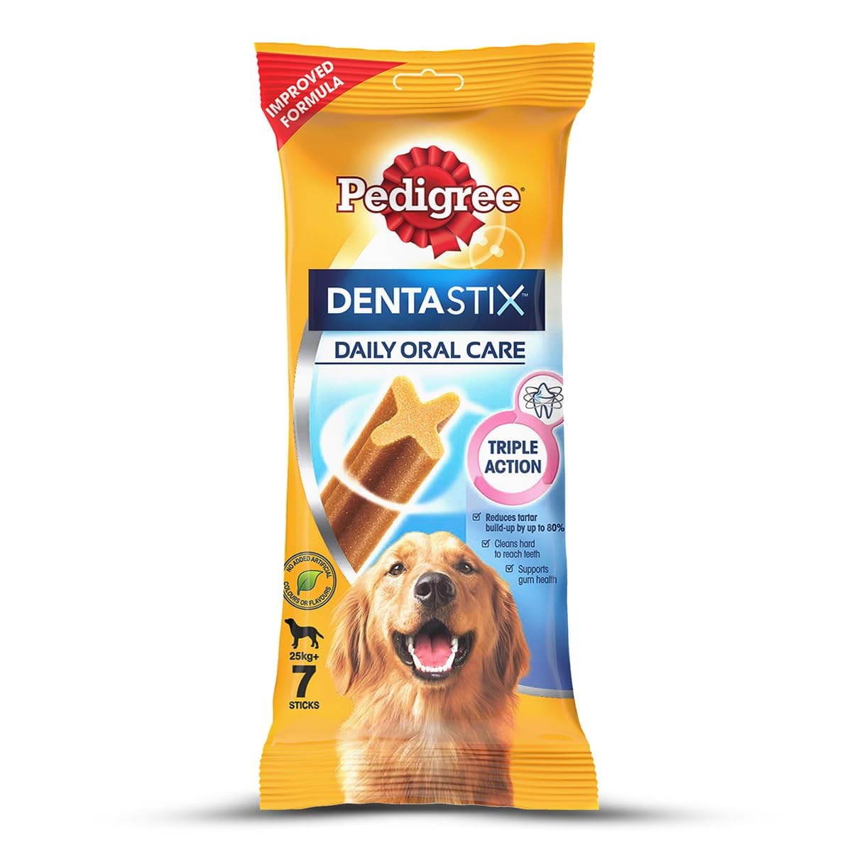 Pedigree Dentastix Oral Care Dog Treat, Adult Large Breed (25+ kg), 270 g, Recommended by Vets, Supports Gum Health, Reduces Risk of Gum diseases
