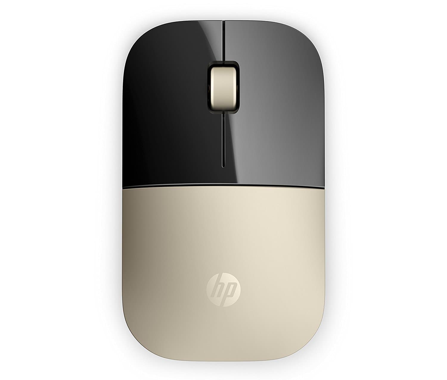 HP Z3700 Wireless Optical Mouse with USB receiver and 2.4GHz Wireless Connection/ 1200DPI / 16 months Long Battery Life /Ambidextrous and Slim Design (Modern Gold)