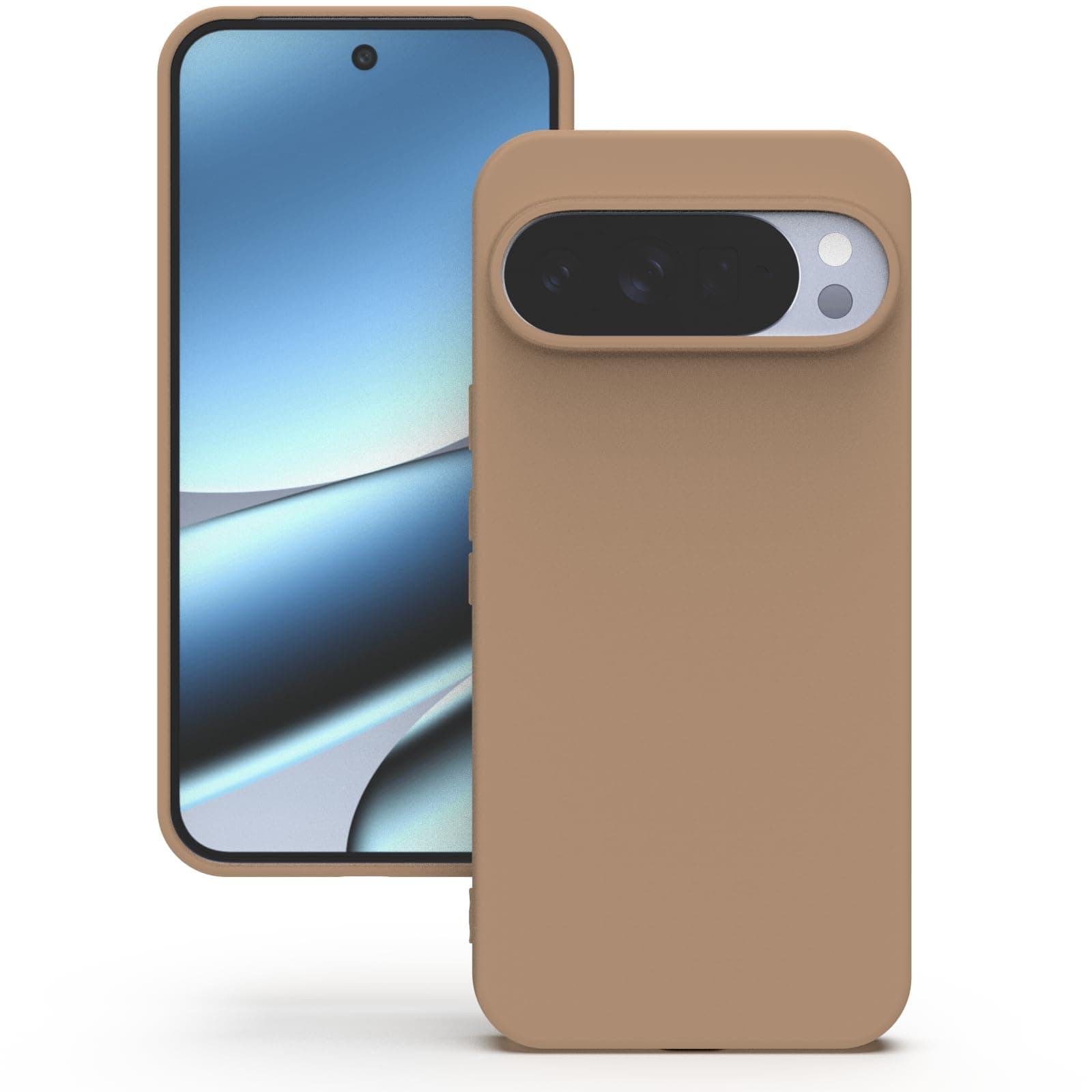 YATWIN Silicone Back Case for Google Pixel 10 Pro XL, Soft-Touch, Shockproof Phone Back Cover for Google Pixel 10 Pro XL - Milk Tee