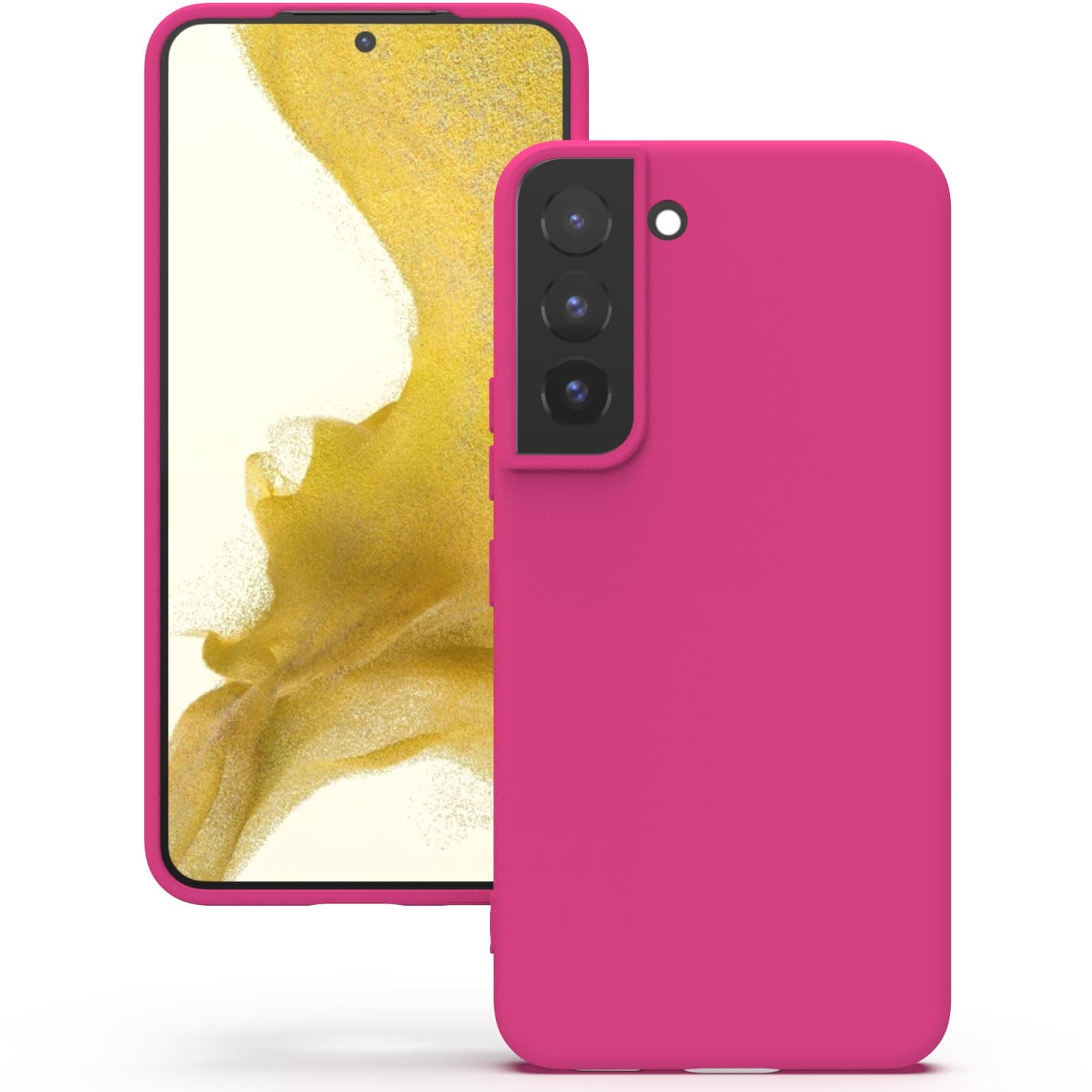 YATWIN Silicone Back Case for Samsung Galaxy S22 Plus, Soft-Touch Phone Back Cover for Samsung Galaxy S22 Plus - Magenta