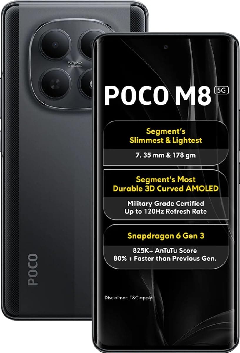 Poco M8 5G Carbon Black 8GB RAM 128GB ROM