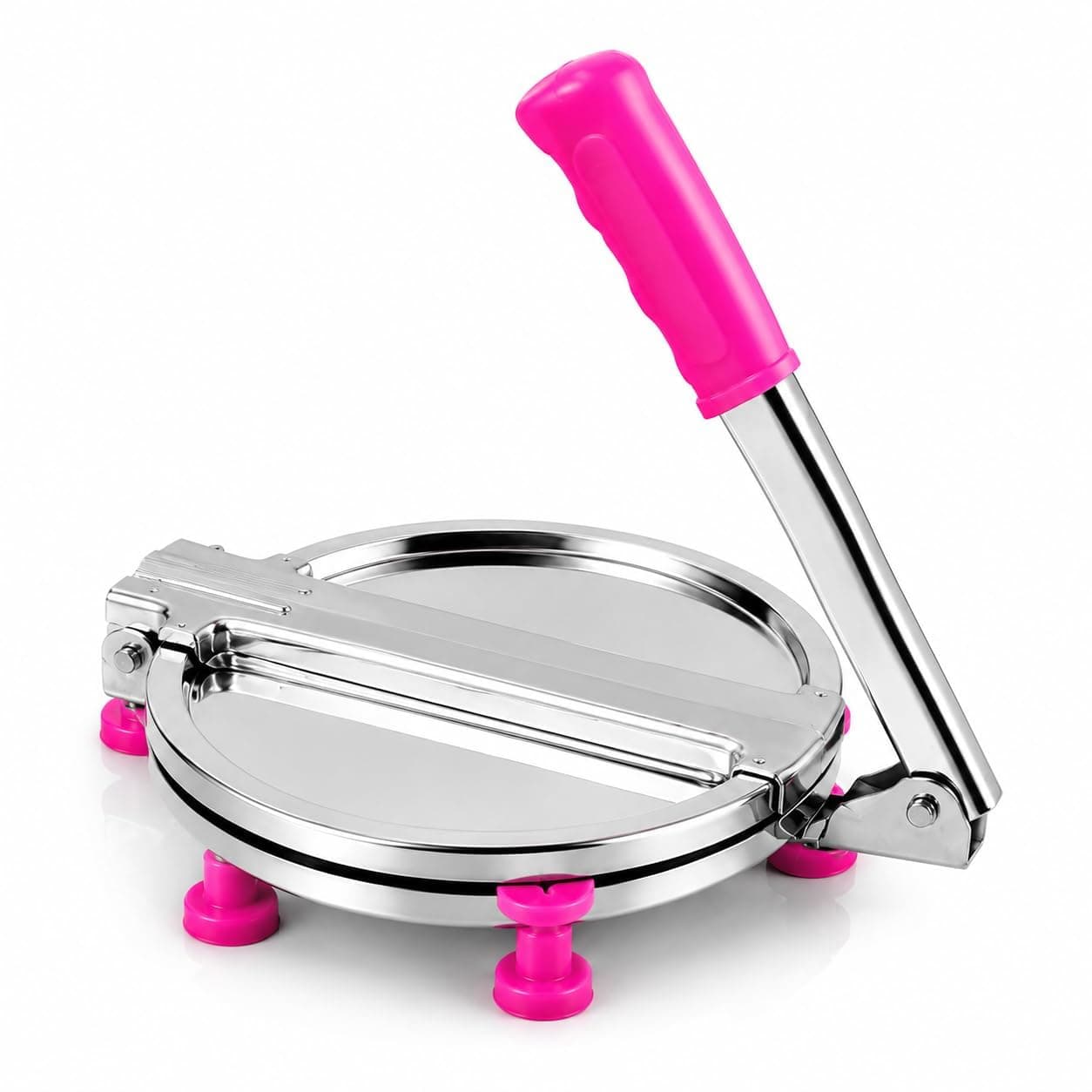 8 Inch Stainless Steel Manual Roti Maker | Heavy Duty, Chapati Press for Roti, Puri & Papad, Easy to Use Kitchen Press, Ergonomic Handle