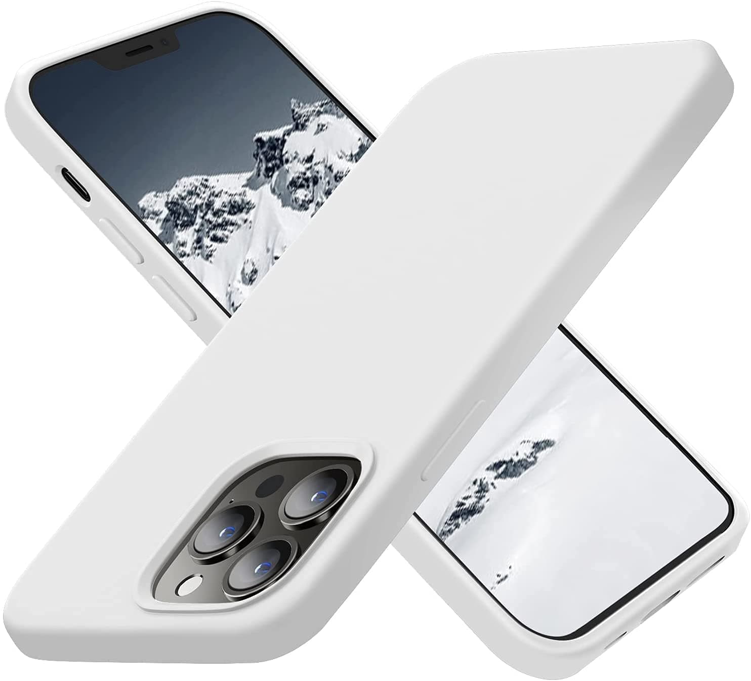 DIZORO Microfiber Candy Case Compatible for iPhone 13 Pro Max White