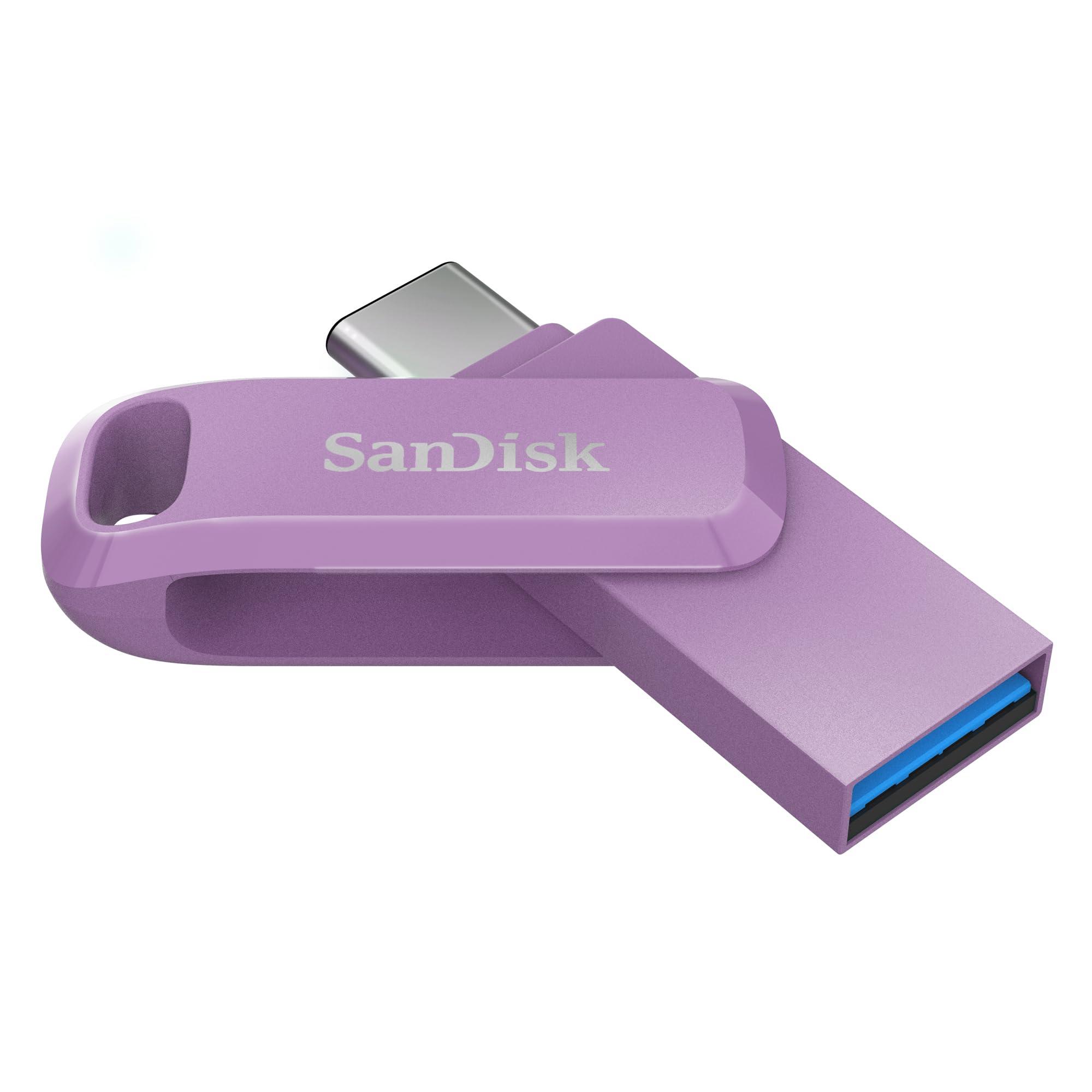 SANDISK Ultra Dual Drive Go Type-C 256GB, OTG, Upto 400MB/s, Pendrive, Lavender, 5Y Warranty (SDDDC3-256G-I46LPD)
