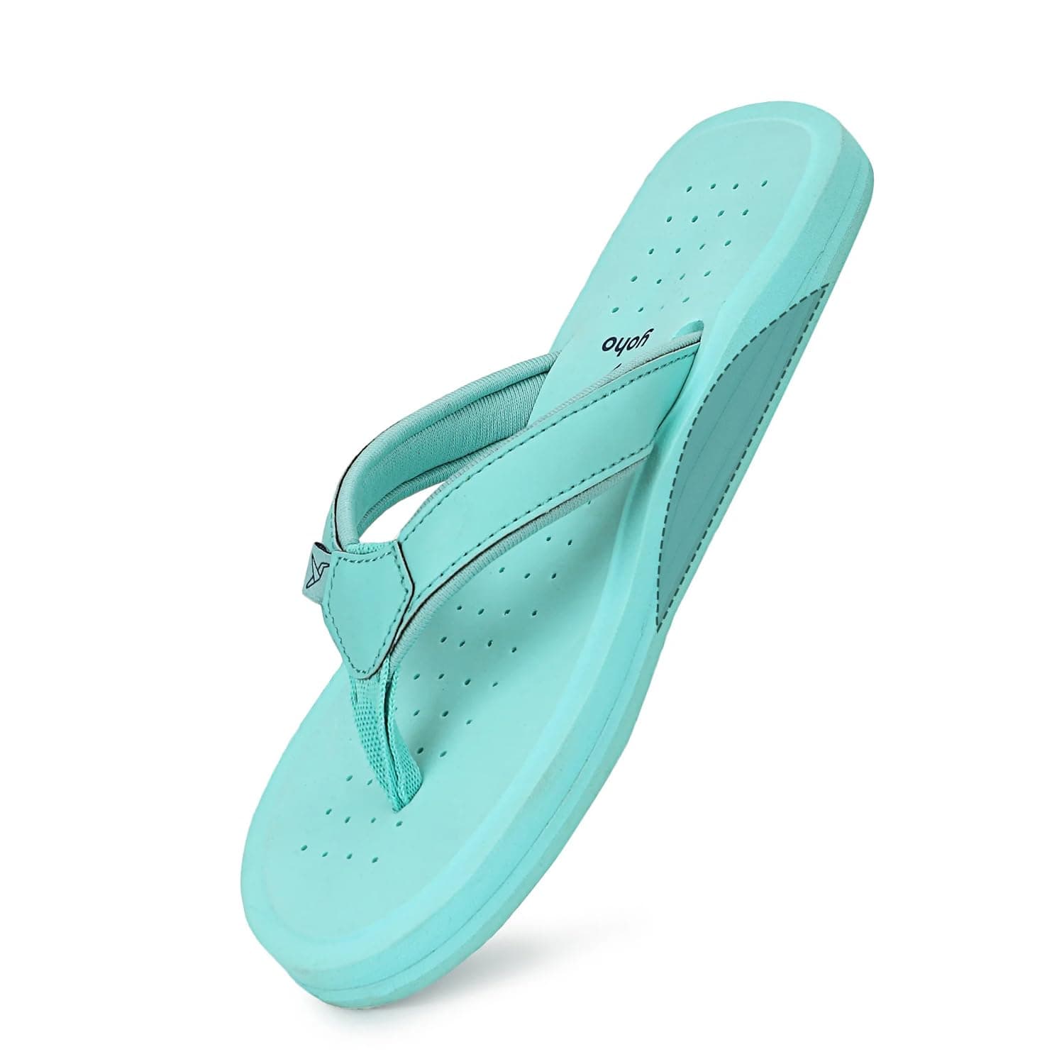 YOHO ArchFlex orthopedic slippers for women | Arch support for pain relief | Soft, Anti-Skid, lightweight | comfortable padded straps flip flops for Everyday | Sea Green - UK 3