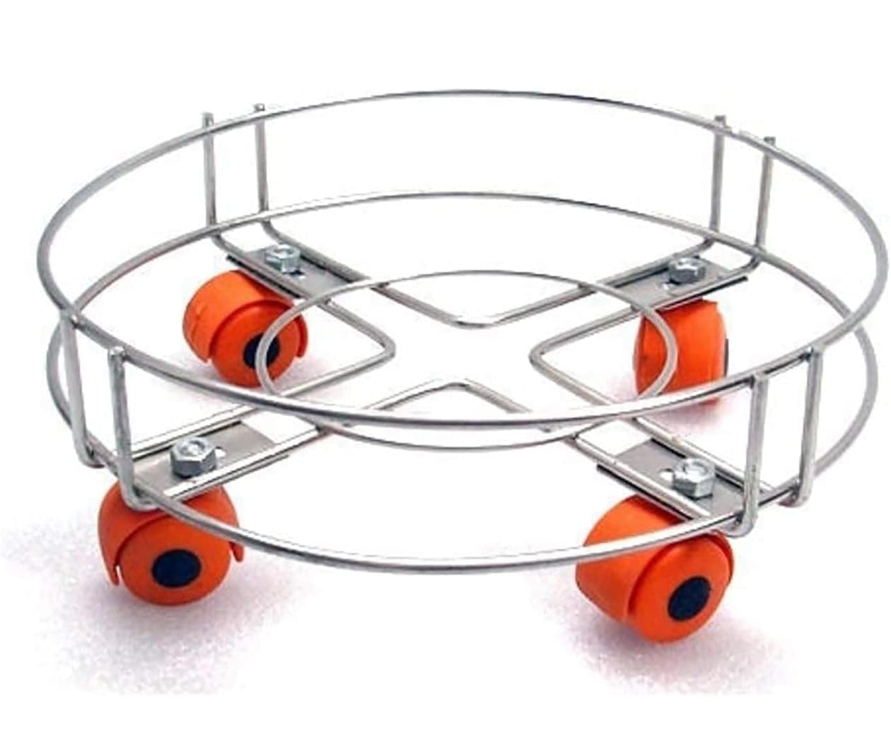 AB99 COLLECTION Lpg Steel Cylinder Trolley with Wheels Heavy Duty | Rust-Proof | Easy Movement & Stable Support for Kitchen Gas Cylinder Trolley with 4 Wheels (Pack of 1)
