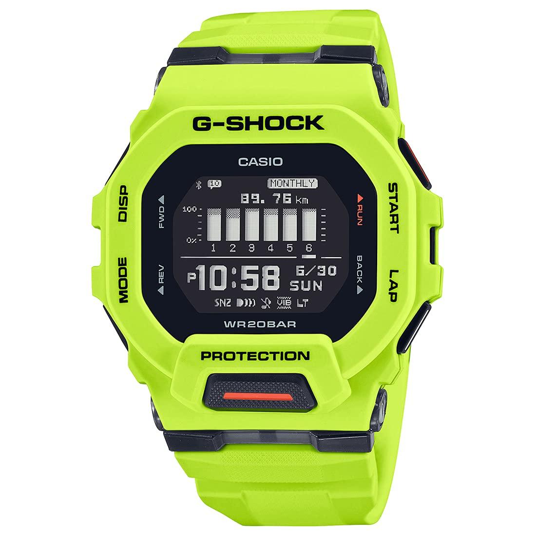 Casio G-Shock GBD-200-9DR Digital Dial Lime Green Resin Strap Men's Watch Bluetooth Workout Tracking G1148