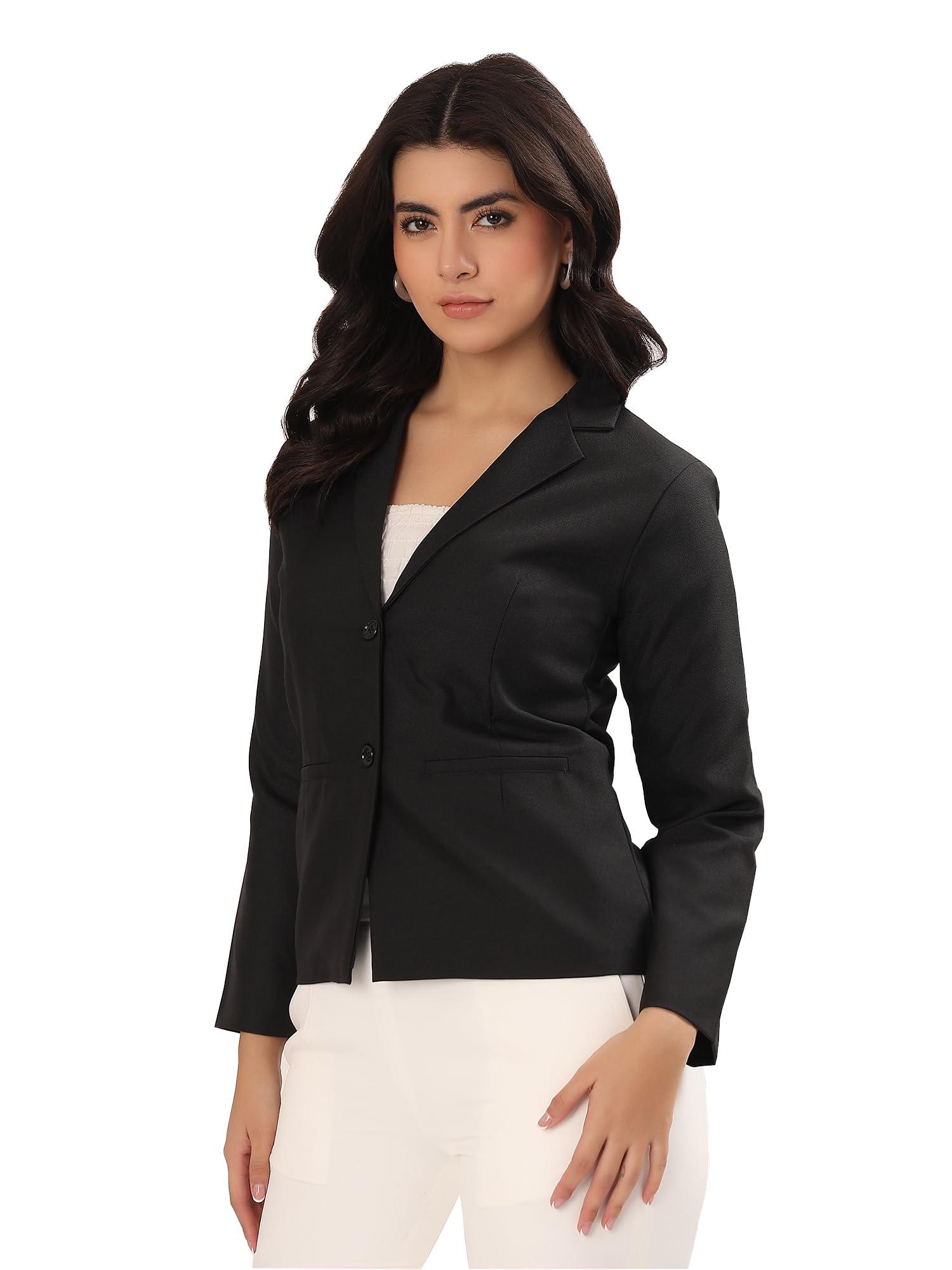 Nifty Women's Black Formal Blazer (Black, S)