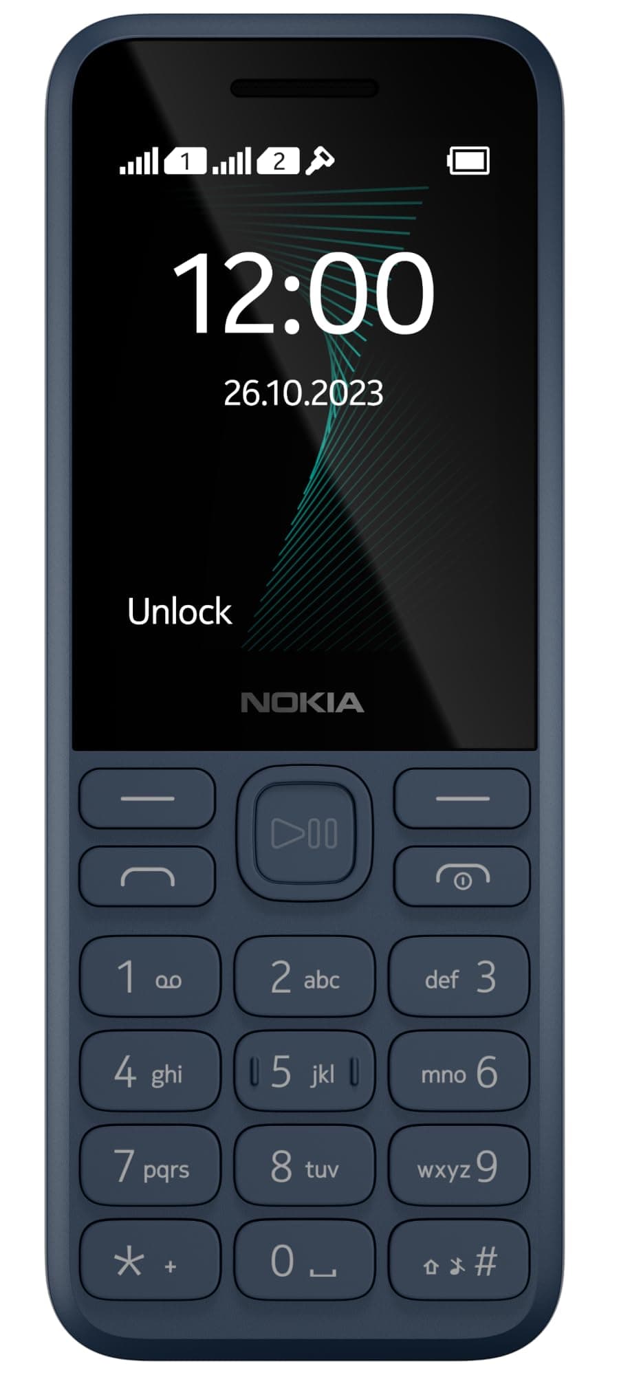 Nokia 130 Music | Built-in Powerful Loud Speaker with Music Player and Wireless FM | Dedicated Music Buttons | Big 2.4” Display | 1 Month Standby Battery Life | Dark Blue