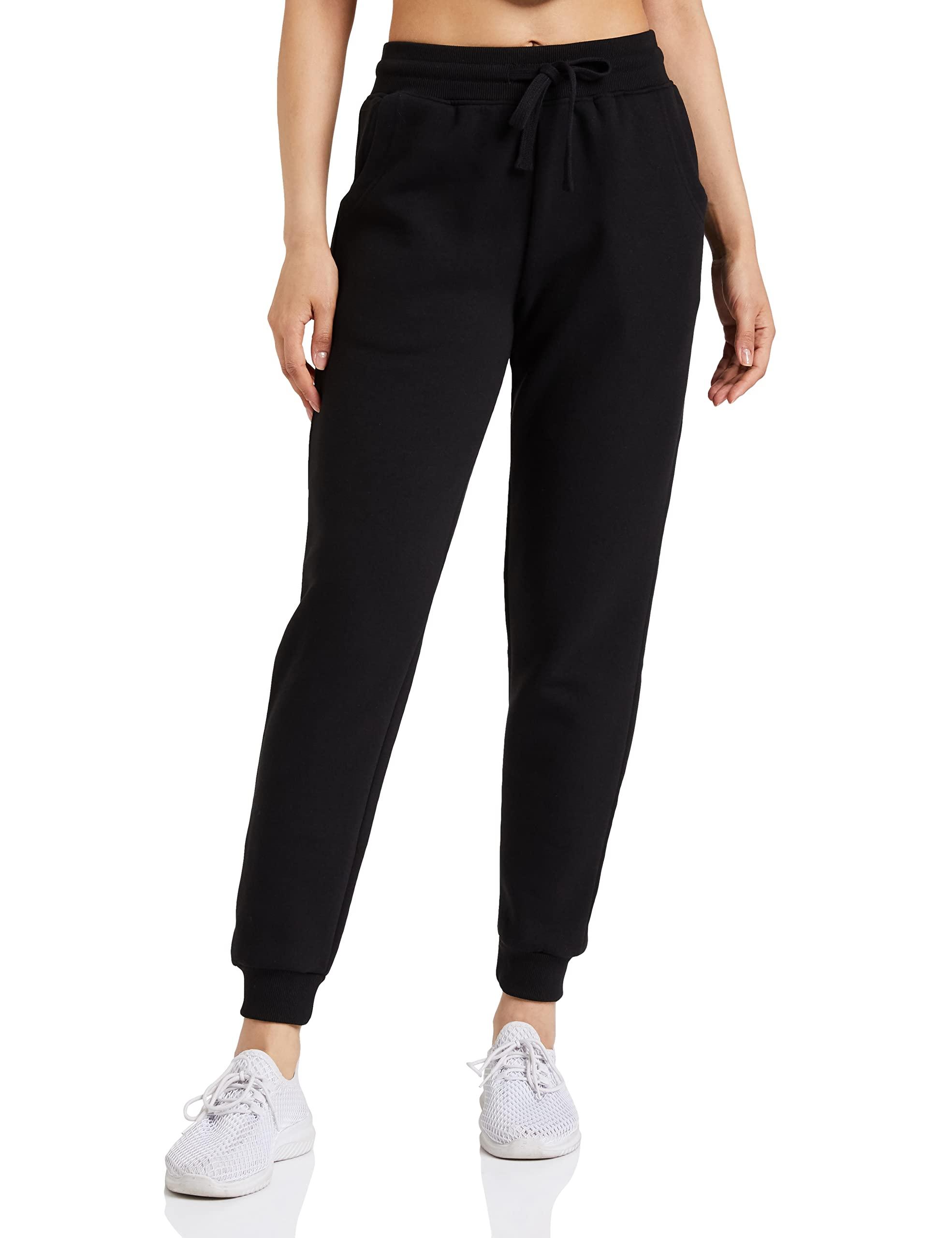 Amazon Brand - Symbol Women's Slim Fit Knit Jogger Stretchable_Black_Small