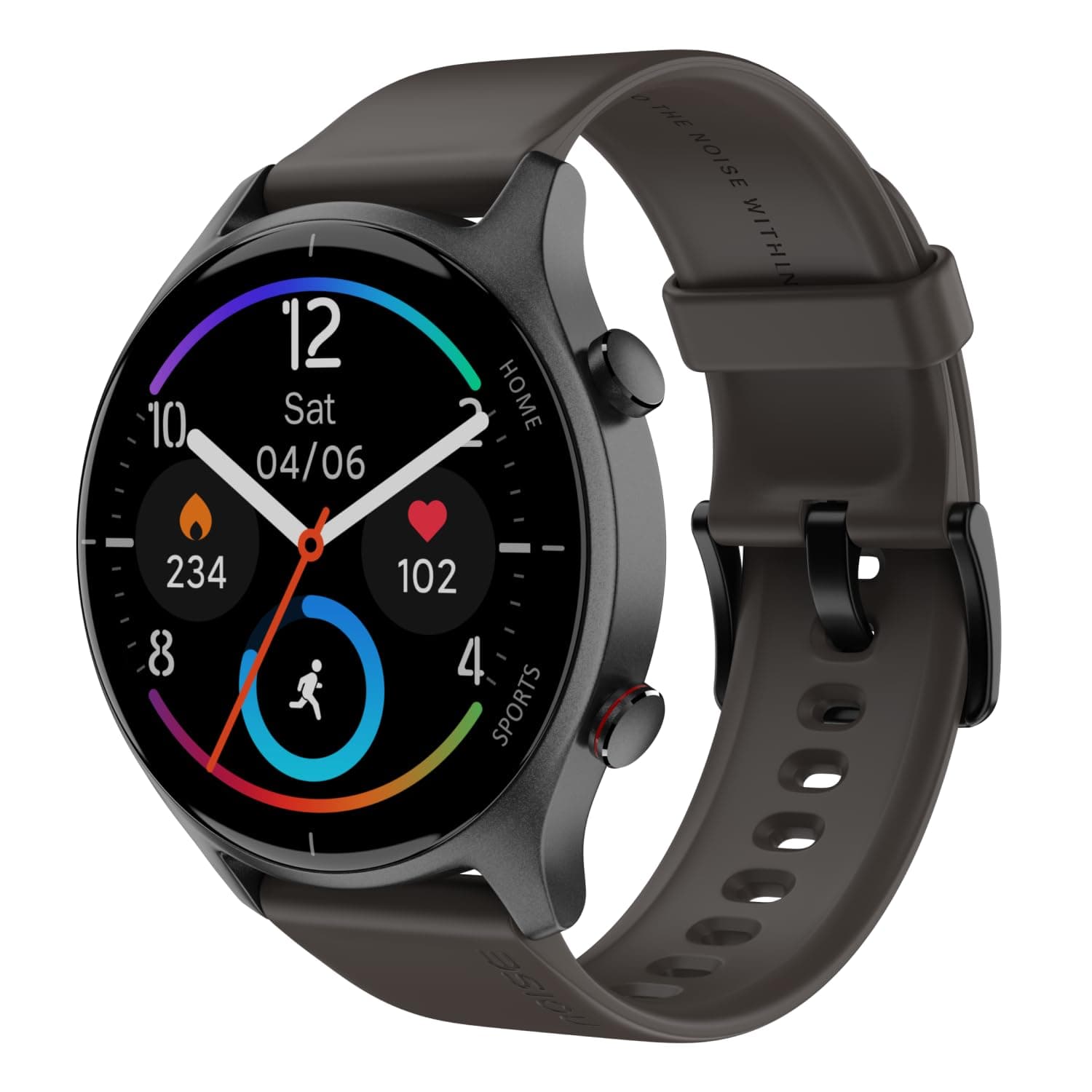Noise Twist Round dial Smart Watch with Bluetooth Calling, 1.38" TFT Display, up-to 7 Days Battery, 100+ Watch Faces, IP68, Heart Rate Monitor, Sleep Tracking (Mocha Brown)