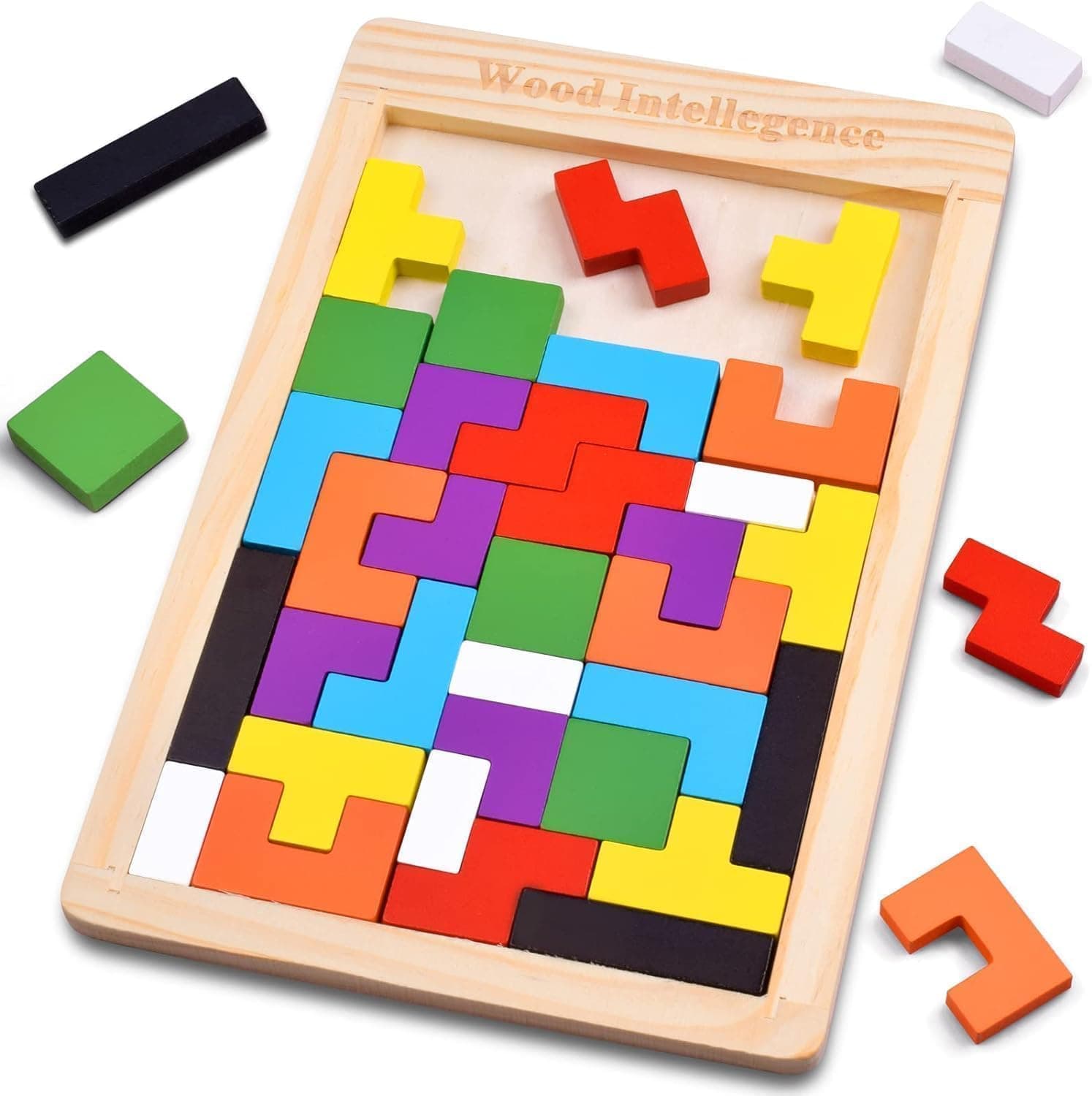 Novo Baby Smart Activity Fun&Learning Blocks Geometrics, Educational & Learning Sorter Toys, Color Choose Stacking Block Game for Kids Baby, 1 2 3+ Year Activity Toys (Russian Puzzle)