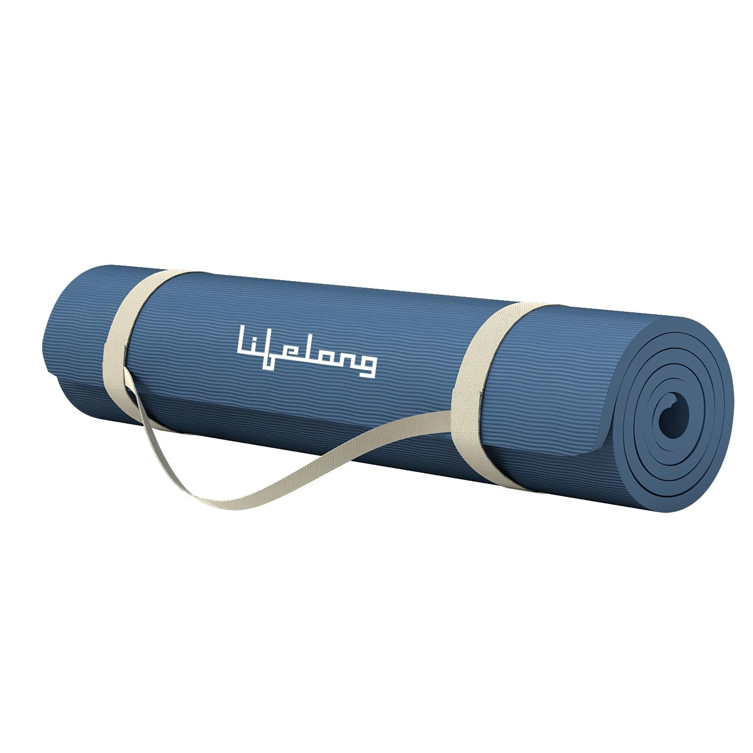 Lifelong LLYM72 Yoga mat for Women & Men EVA Material 6mm Anti-Slip Yoga-Mat with Strap for Gym Workout|Exercise Mat For Home Gym Workout and Yoga Exercise (6 Months Warranty) Blue