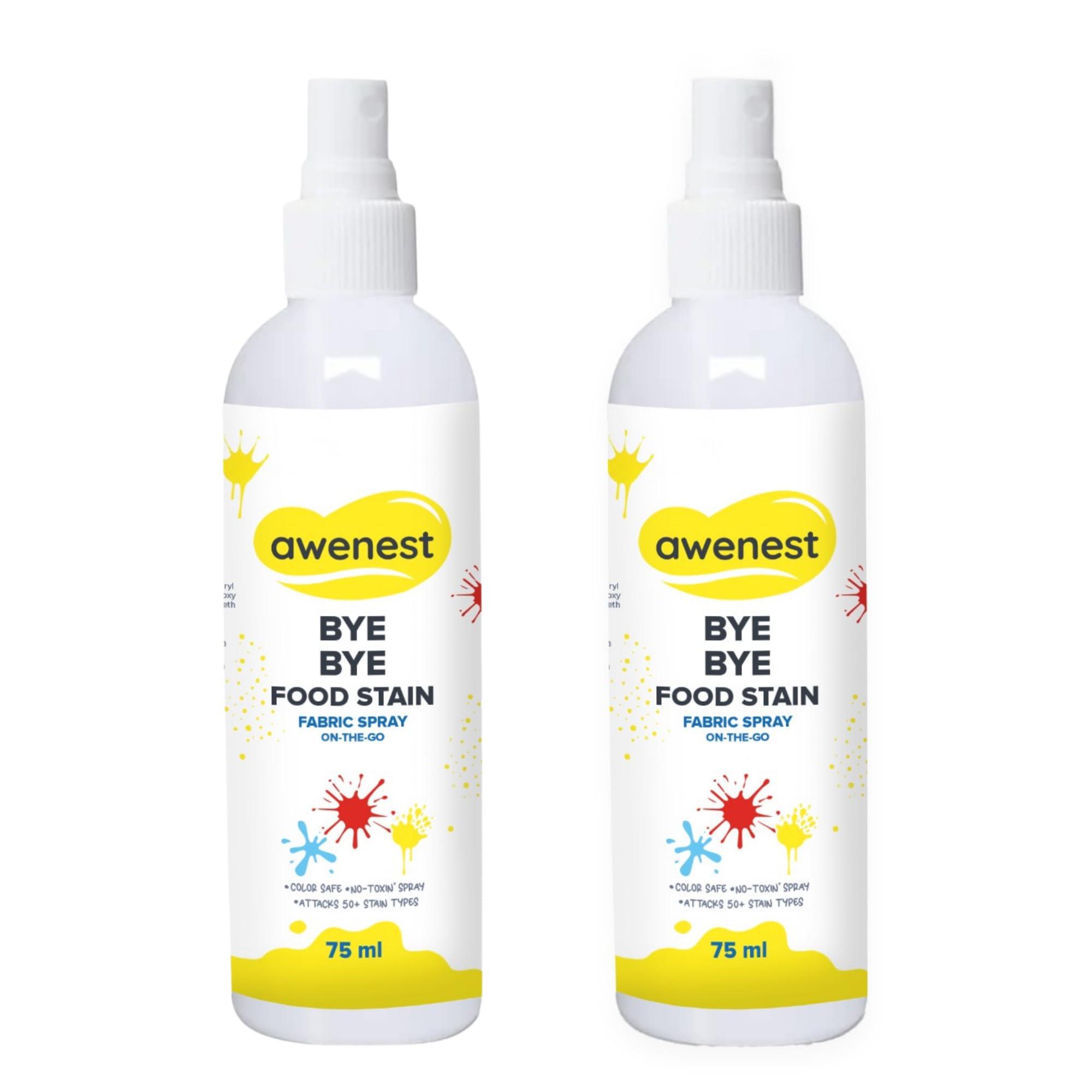 awenest Instant Fabric Stain Remover Spray | Bye Bye Food Stain - 2 x 75ml