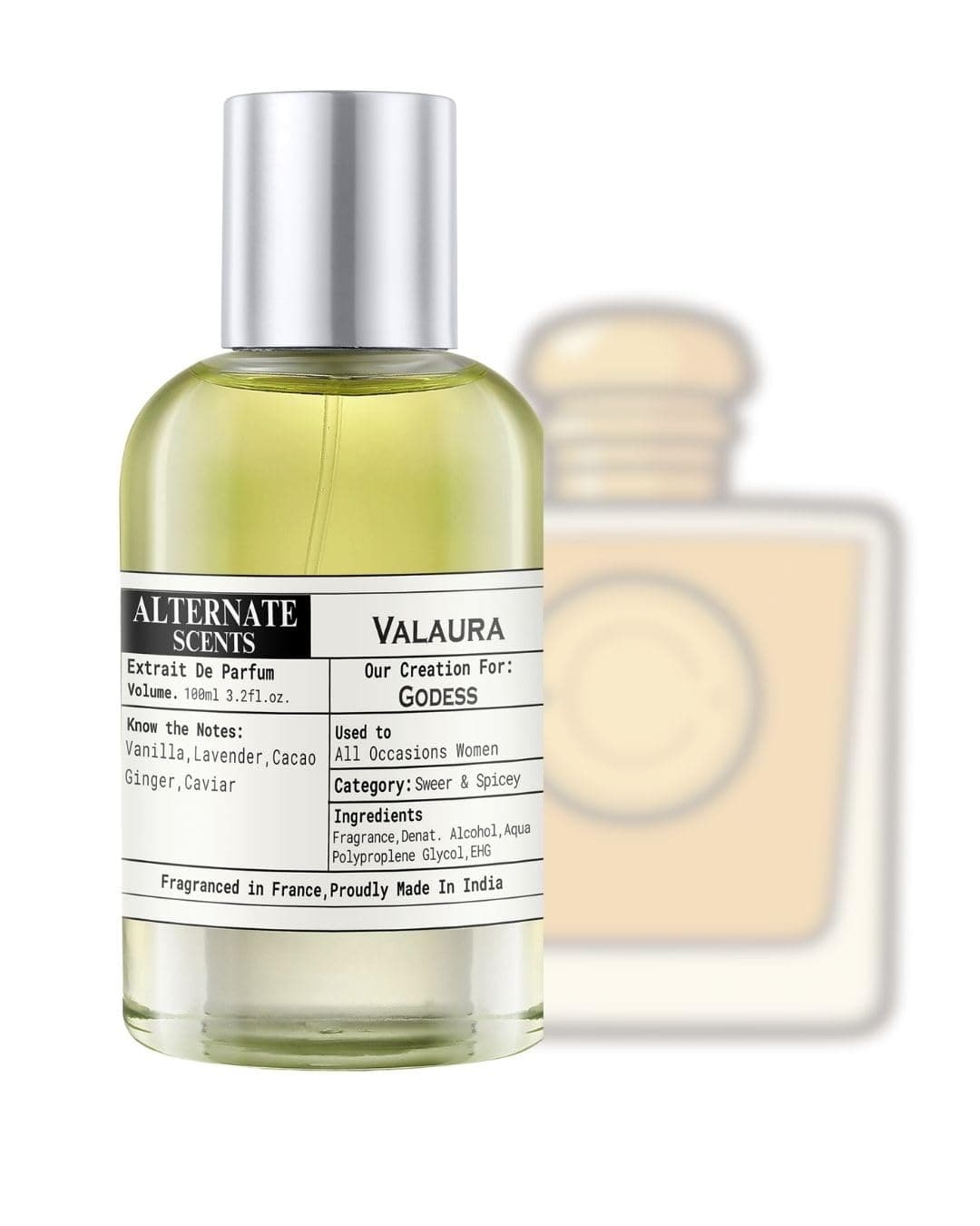 Alternate Scents VALAURA 100ml Long Lasting Perfume For Women |Strong& long Lasting with 30% Oil Concentration|Elegant Floral Perfume for Women| Fragrance From France | Made In India|
