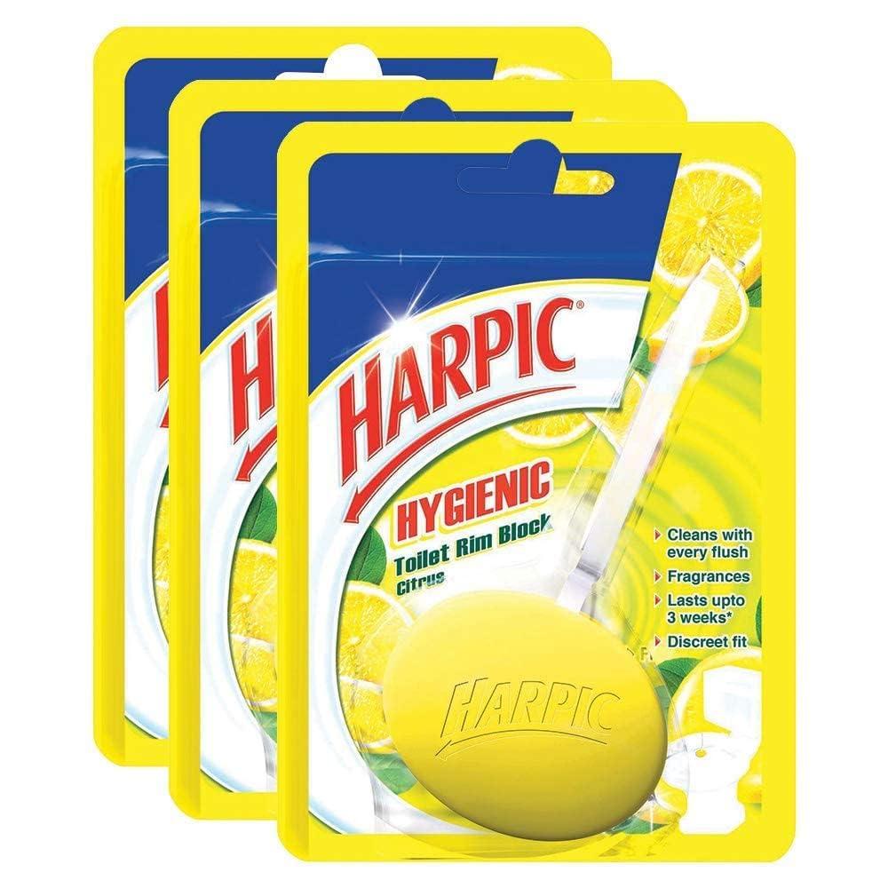 Harpic Hygienic Toilet Rim Block - Citrus 26 gm (Pack of 3)